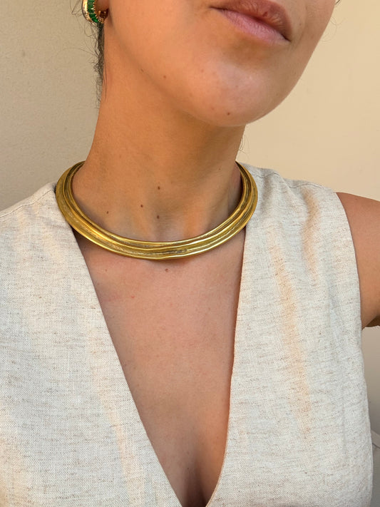 Collier vintage - Torque doré