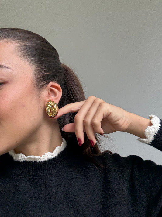 Boucles d’oreilles vintage - Relief baroque