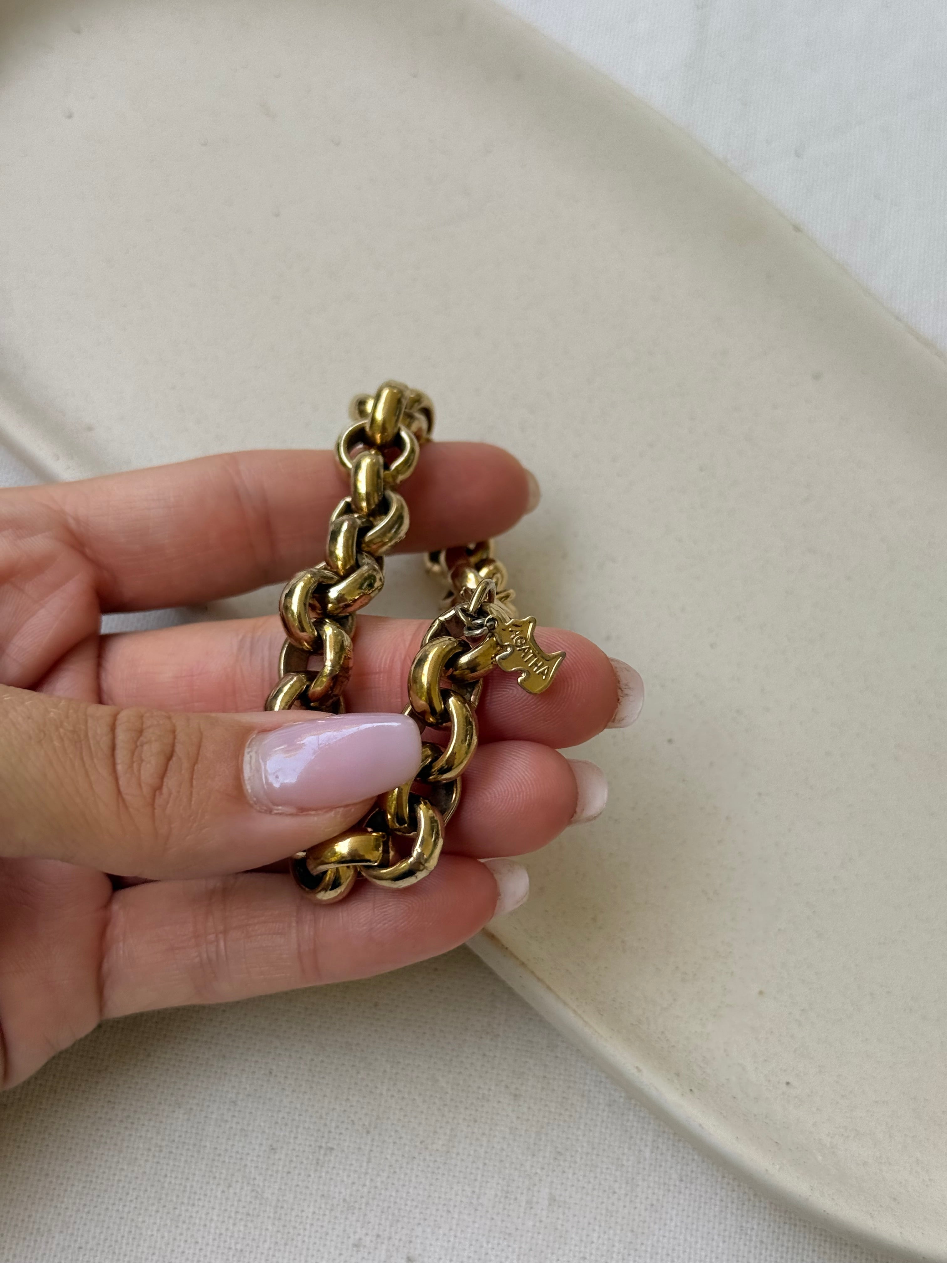 Bracelet Agatha vintage - Maille dorée