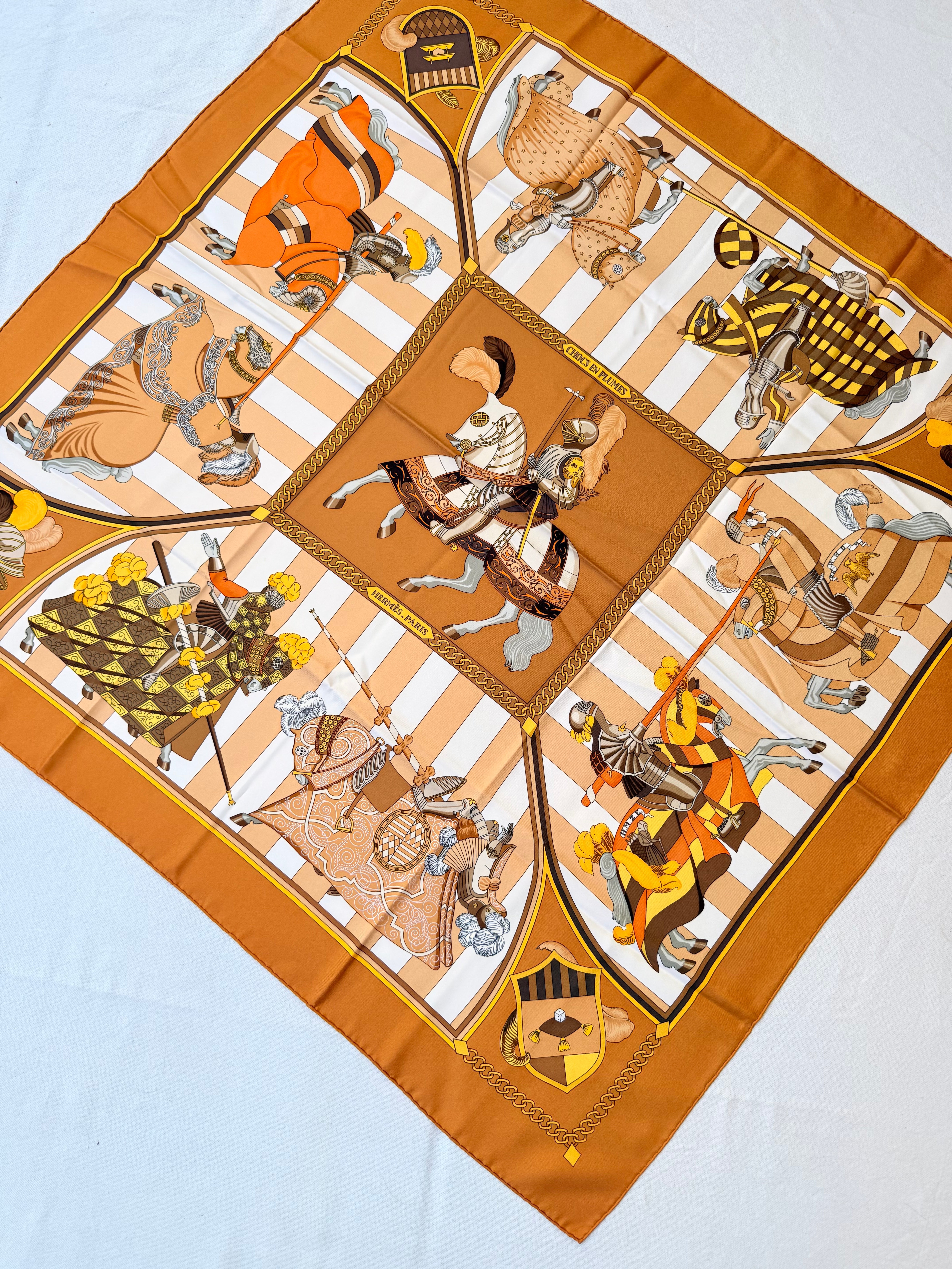 Foulard Hermès – Modèle Choc en plumes
