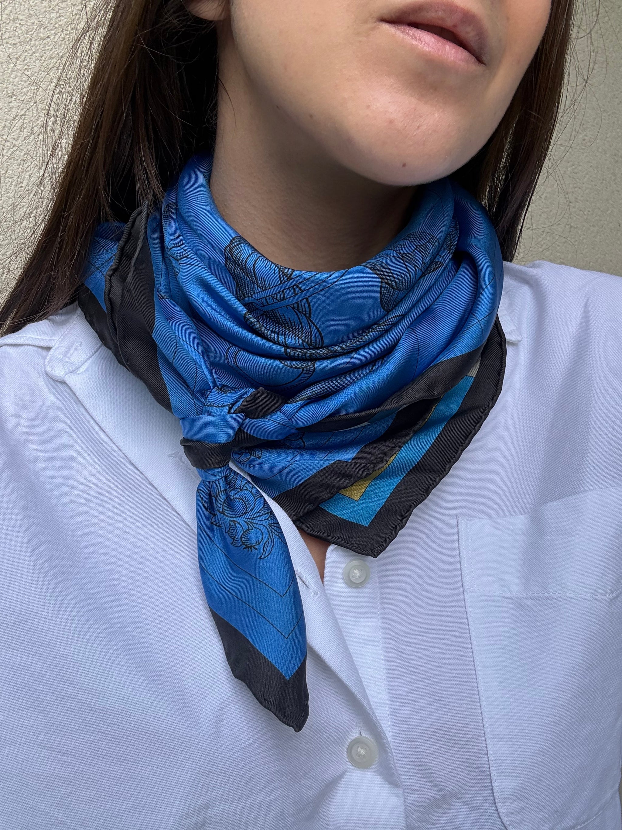 Foulard Hermès double face – Modèle Della cavalleria