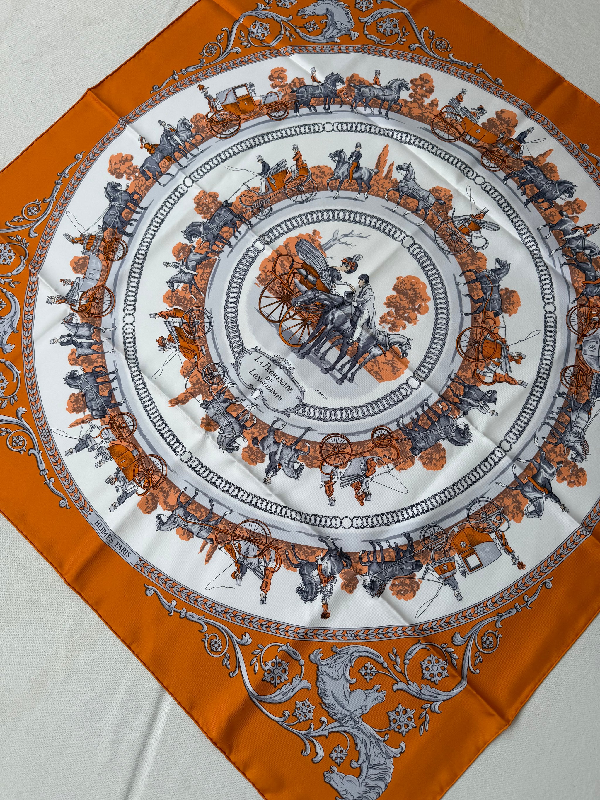 Hermès Scarf - Promenade de Longchamps model