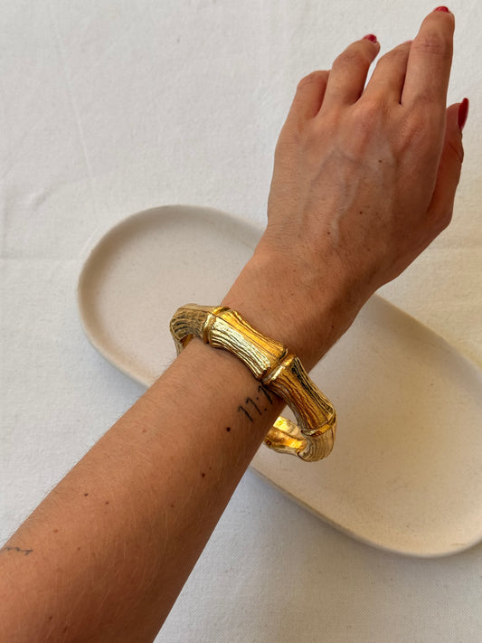 Bracelet vintage - Jonc design bambou