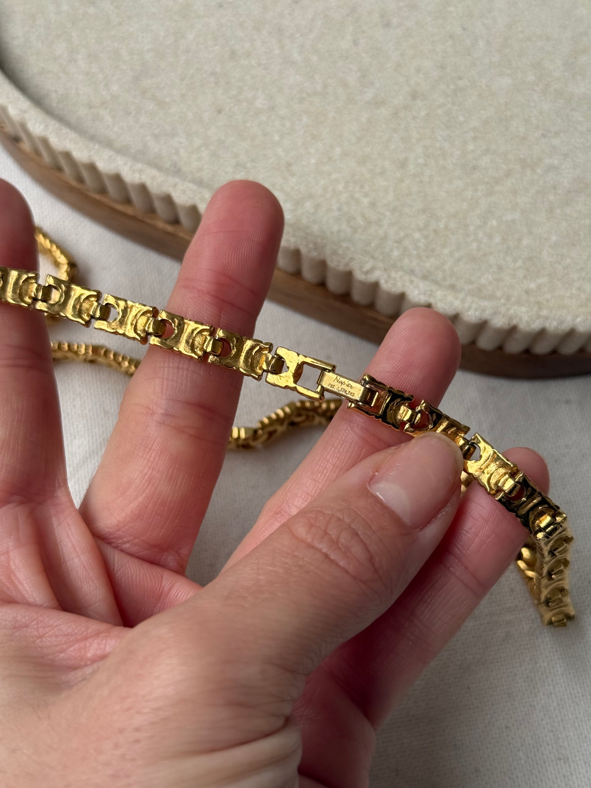 Collier Napier vintage - Maille fine sculptée