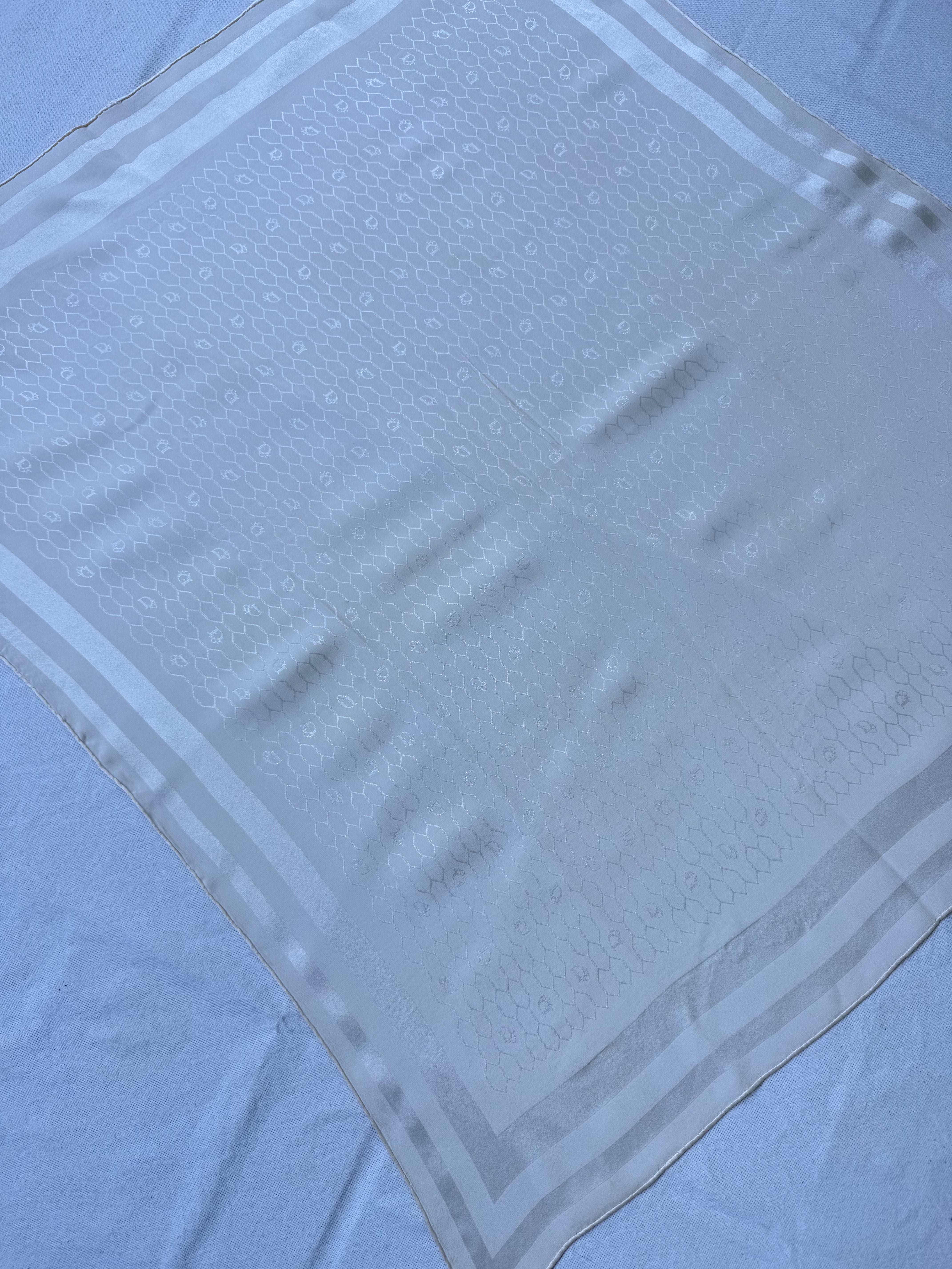 Vintage Christian Dior Scarf – Tonal Monogram