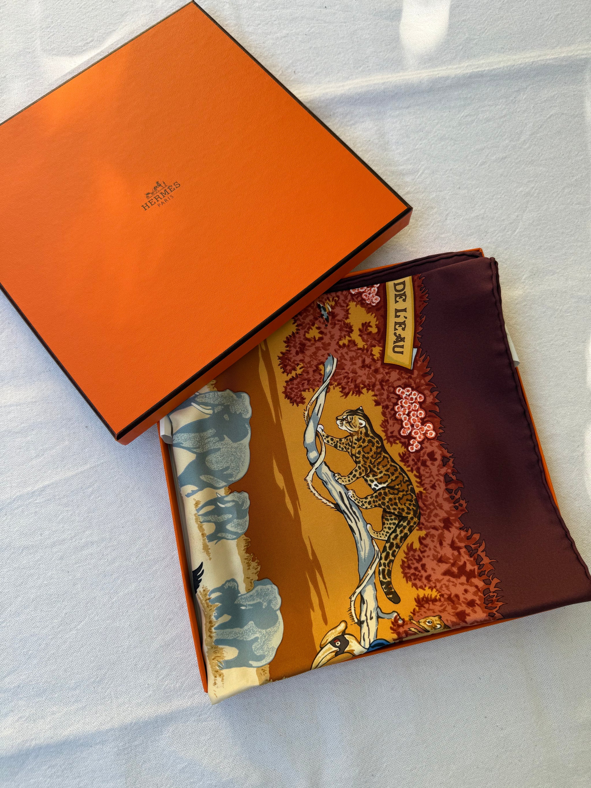 Foulard Hermès – Modèle La Trêve de l'Eau