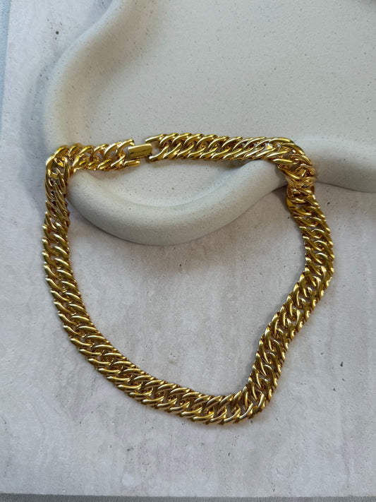 Collier Napier vintage - Maille gourmette dorée