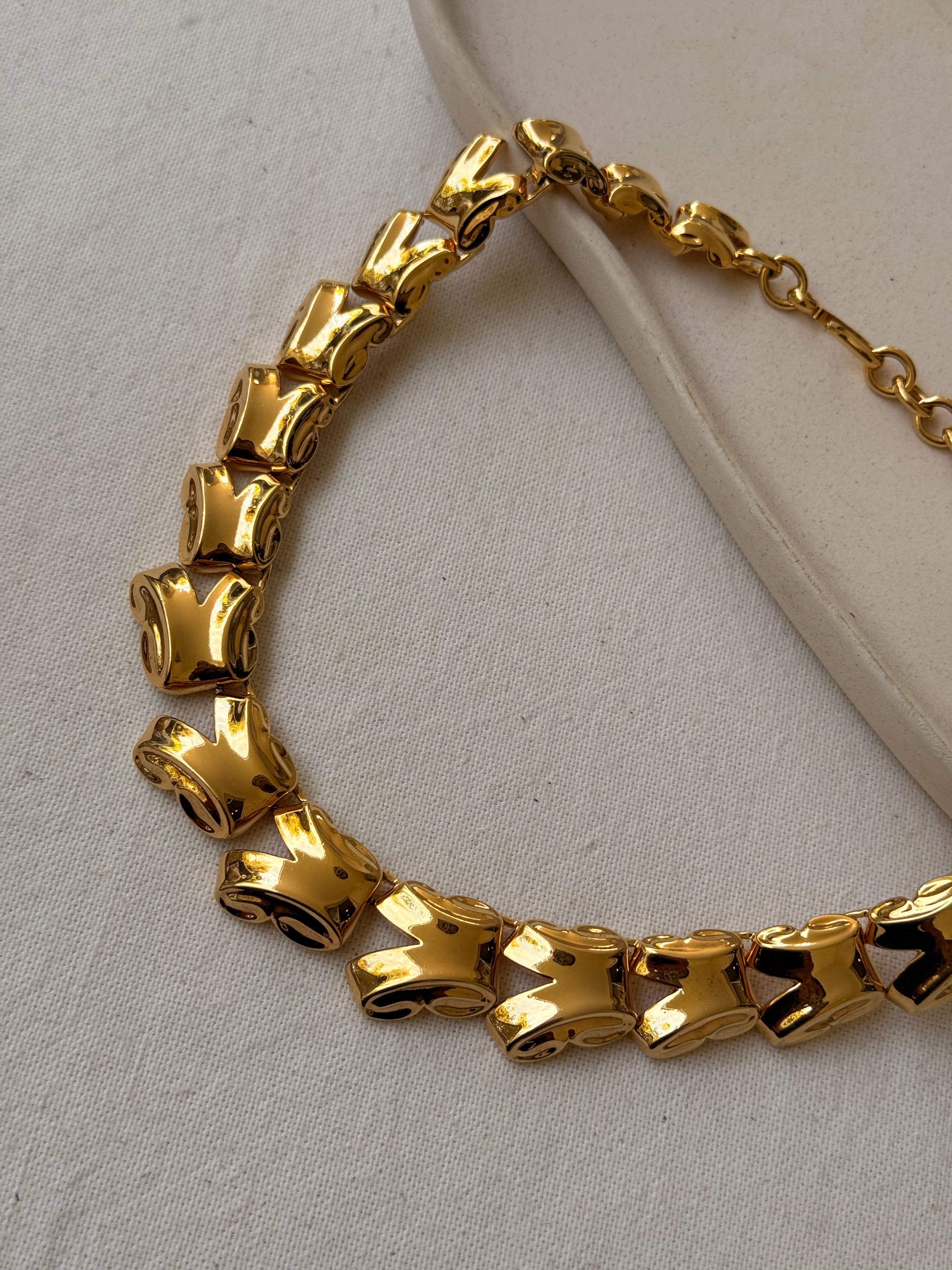 Collier Monet vintage - Maillons sculpturaux