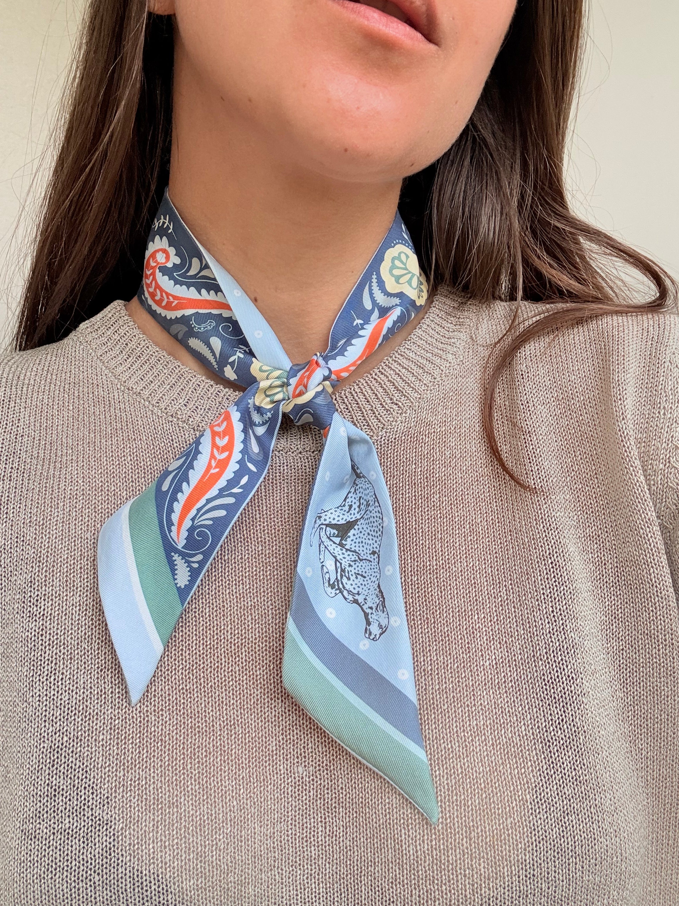 Twilly Hermès – Modèle Guépards Bandana