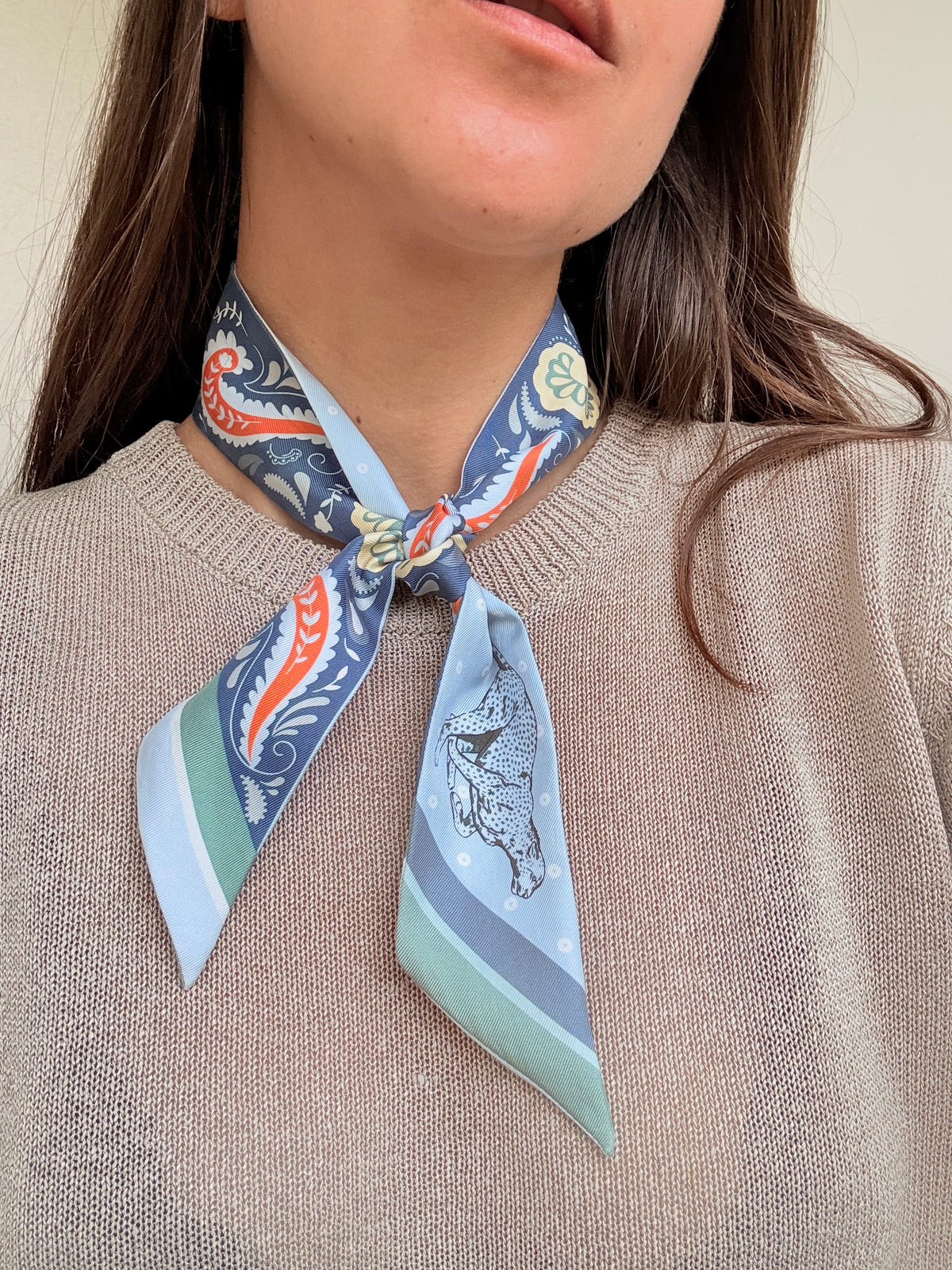Twilly Hermès – Modèle Guépards Bandana