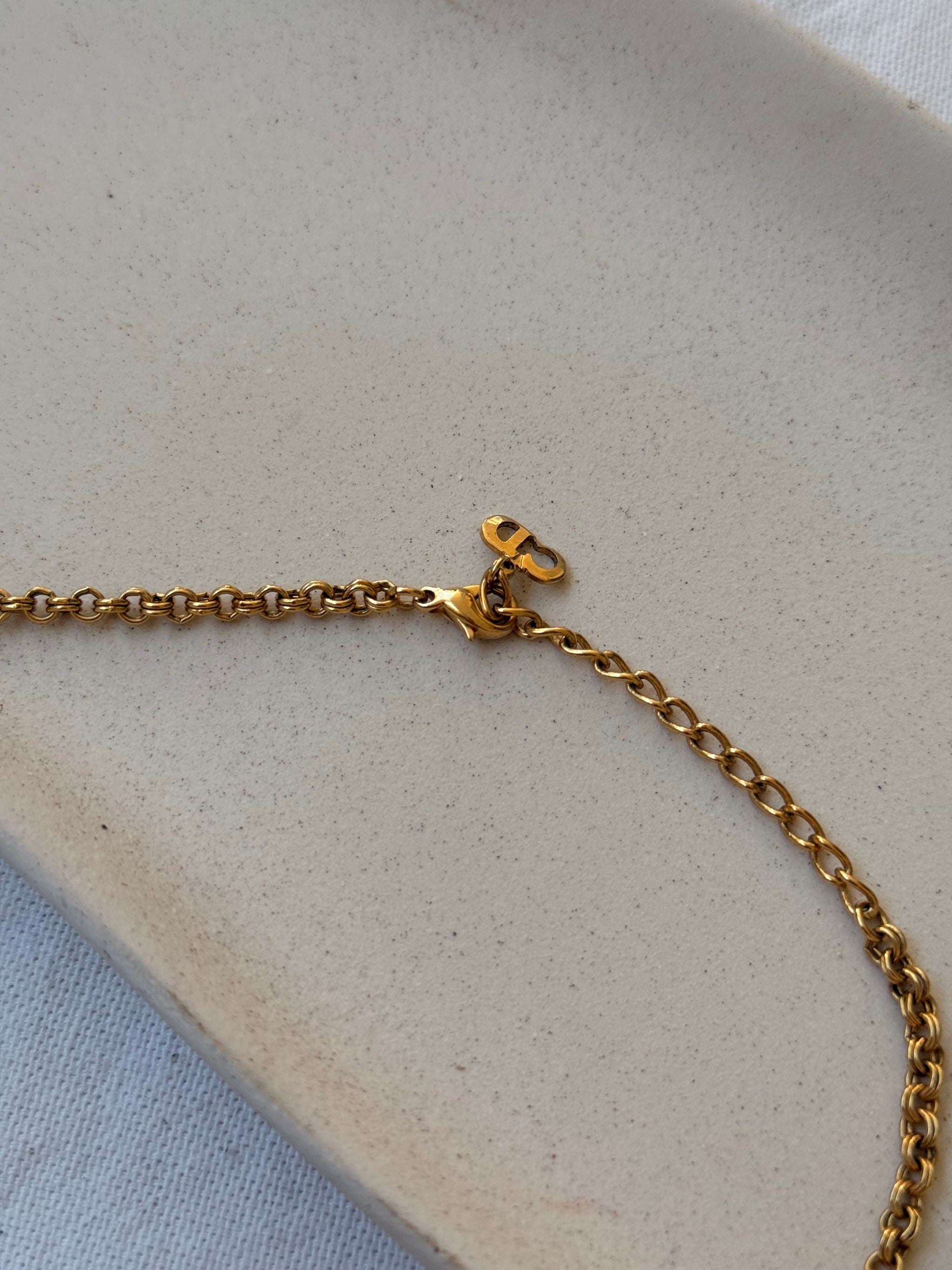 Collier Christian Dior vintage - CD strass