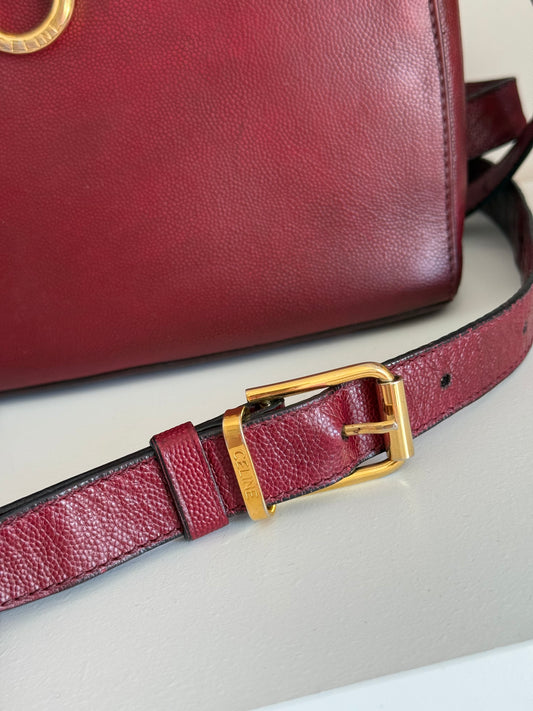 Sac Céline en cuir rouge