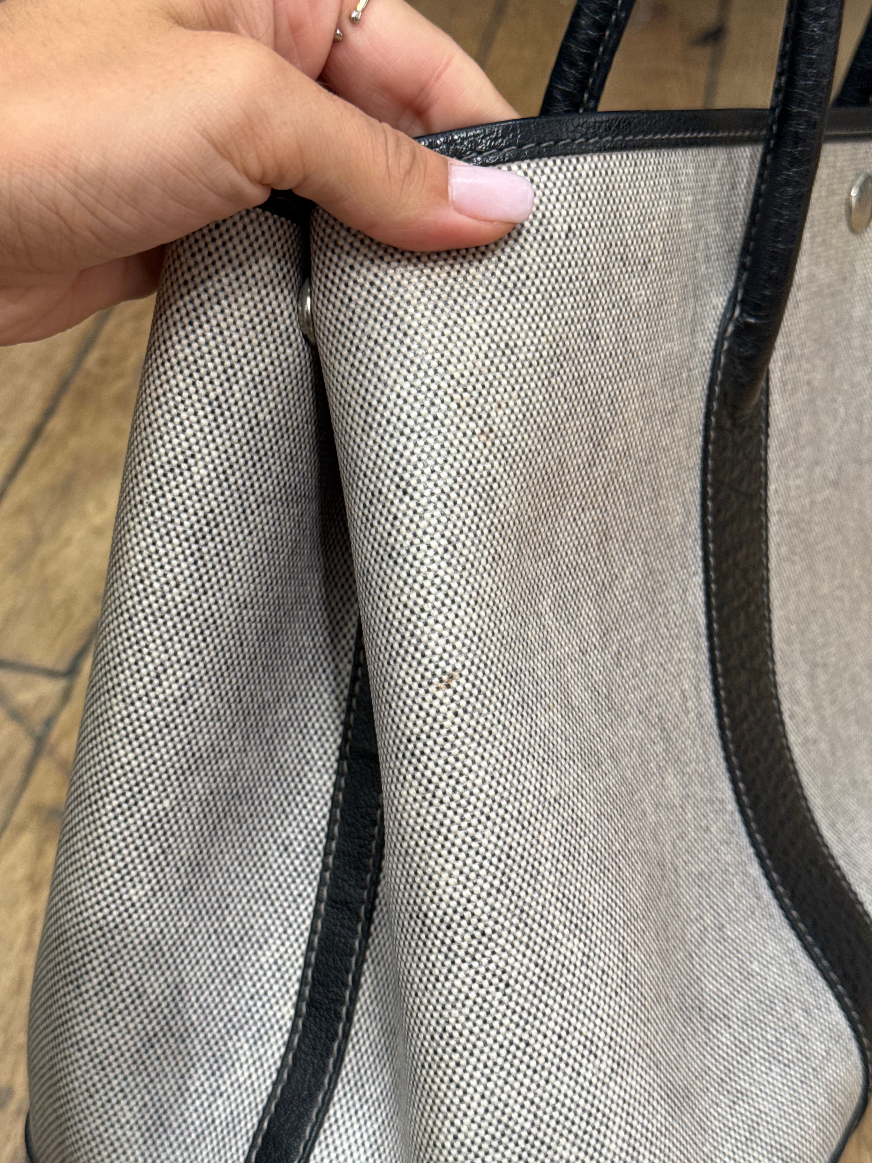 Sac Hermès vintage - Garden Party 36 en toile et cuir grainé
