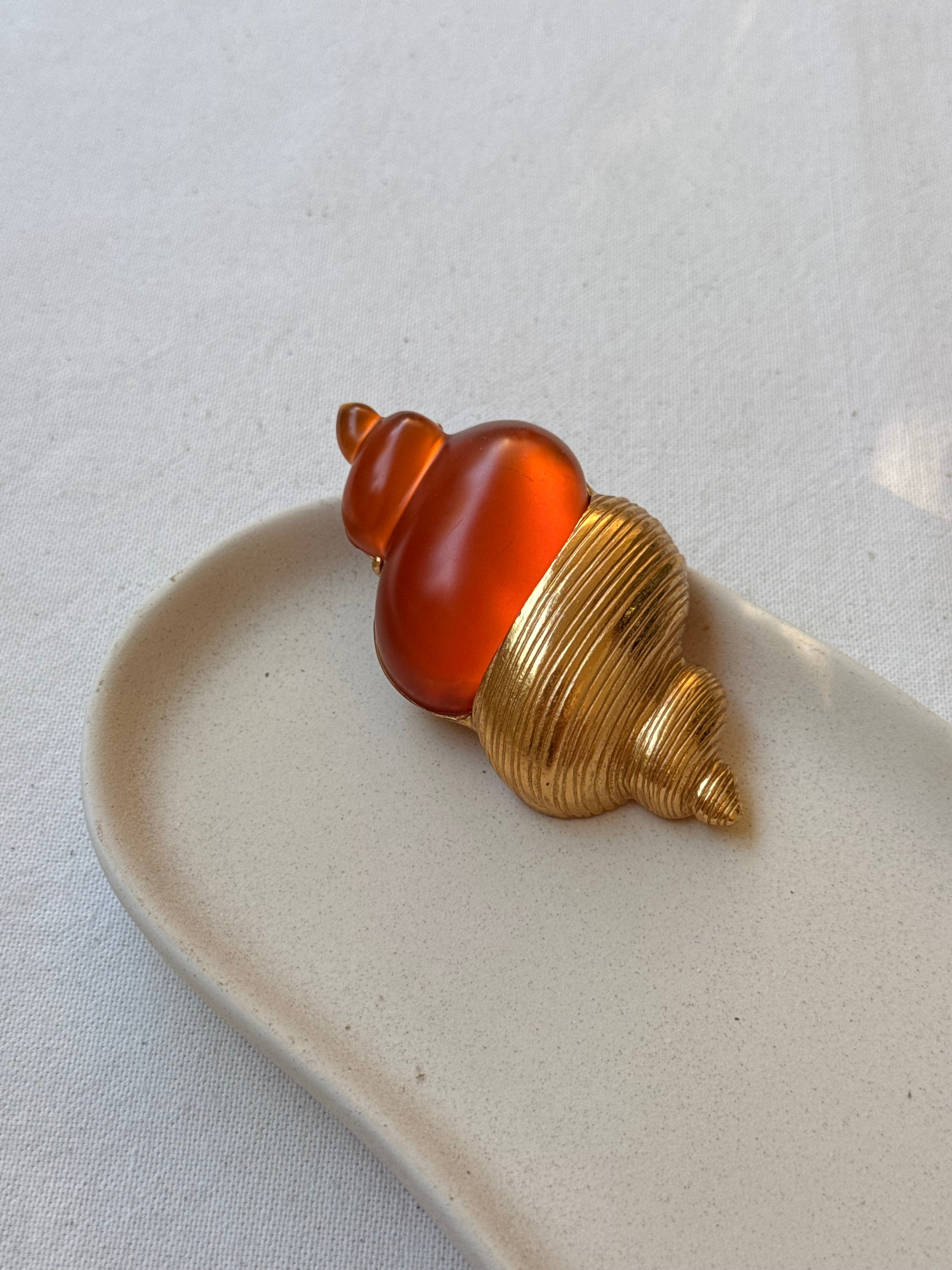 Broche Christian Dior vintage - Coquillage XXL