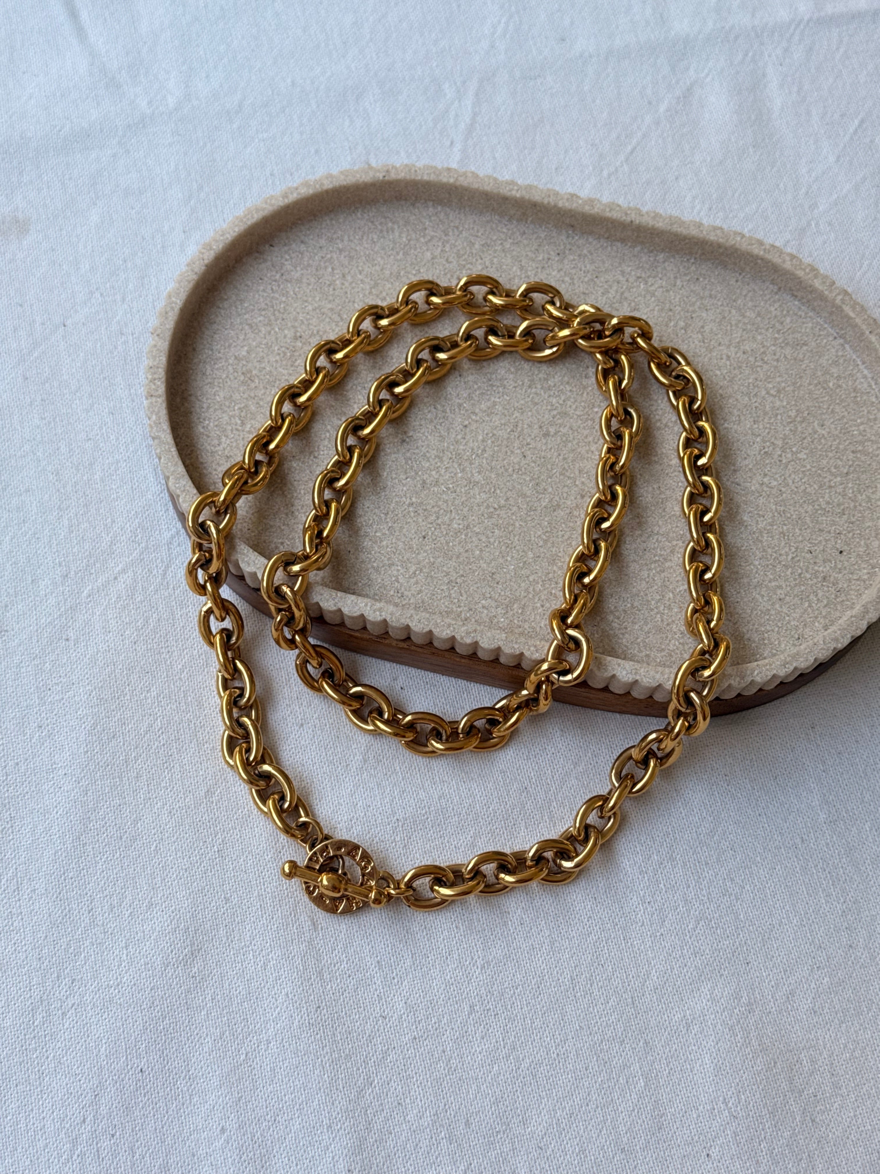 Collier Agatha Vintage - Sautoir maille dorée