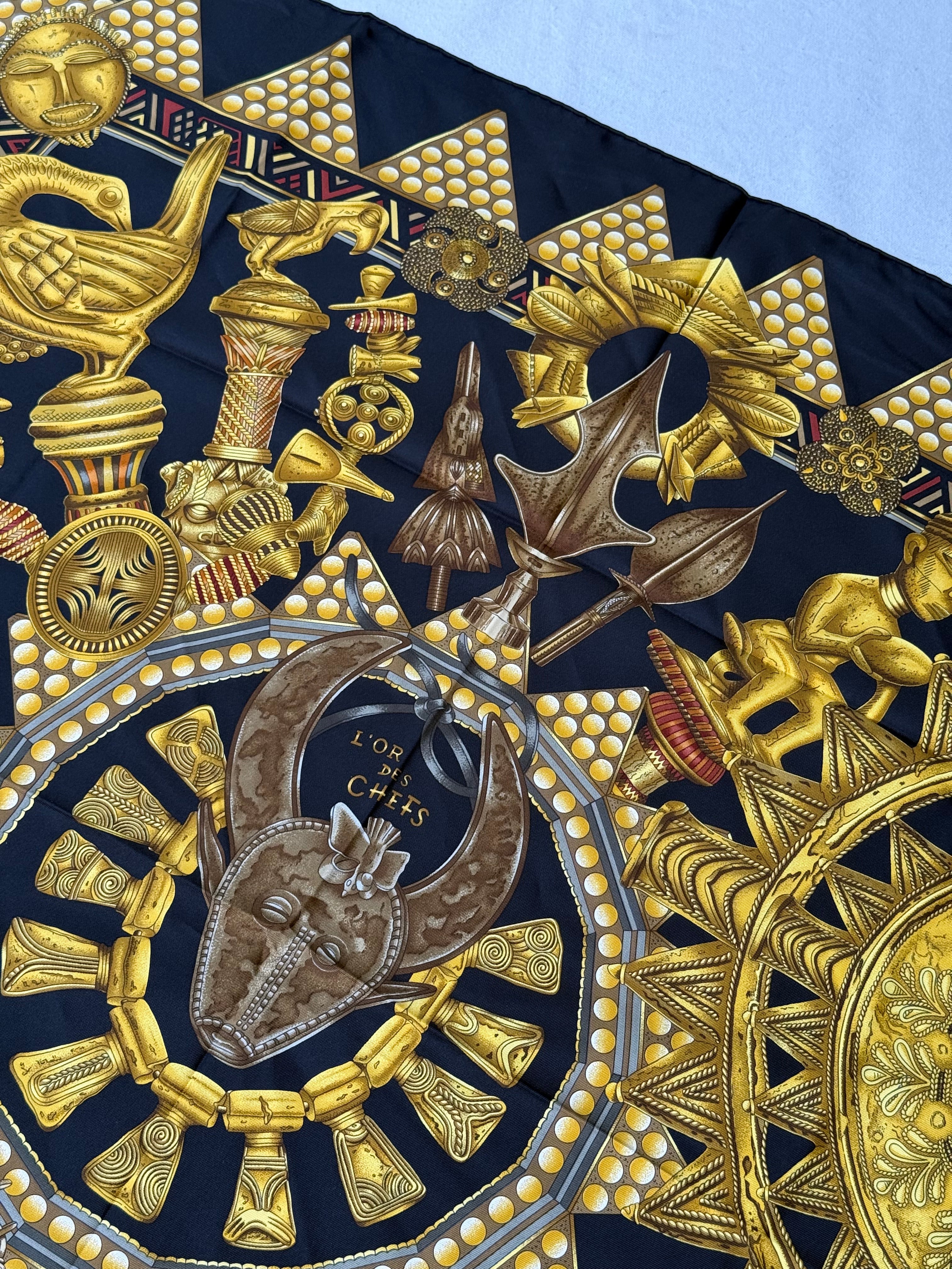 Foulard Hermès – Modèle L'or des chefs