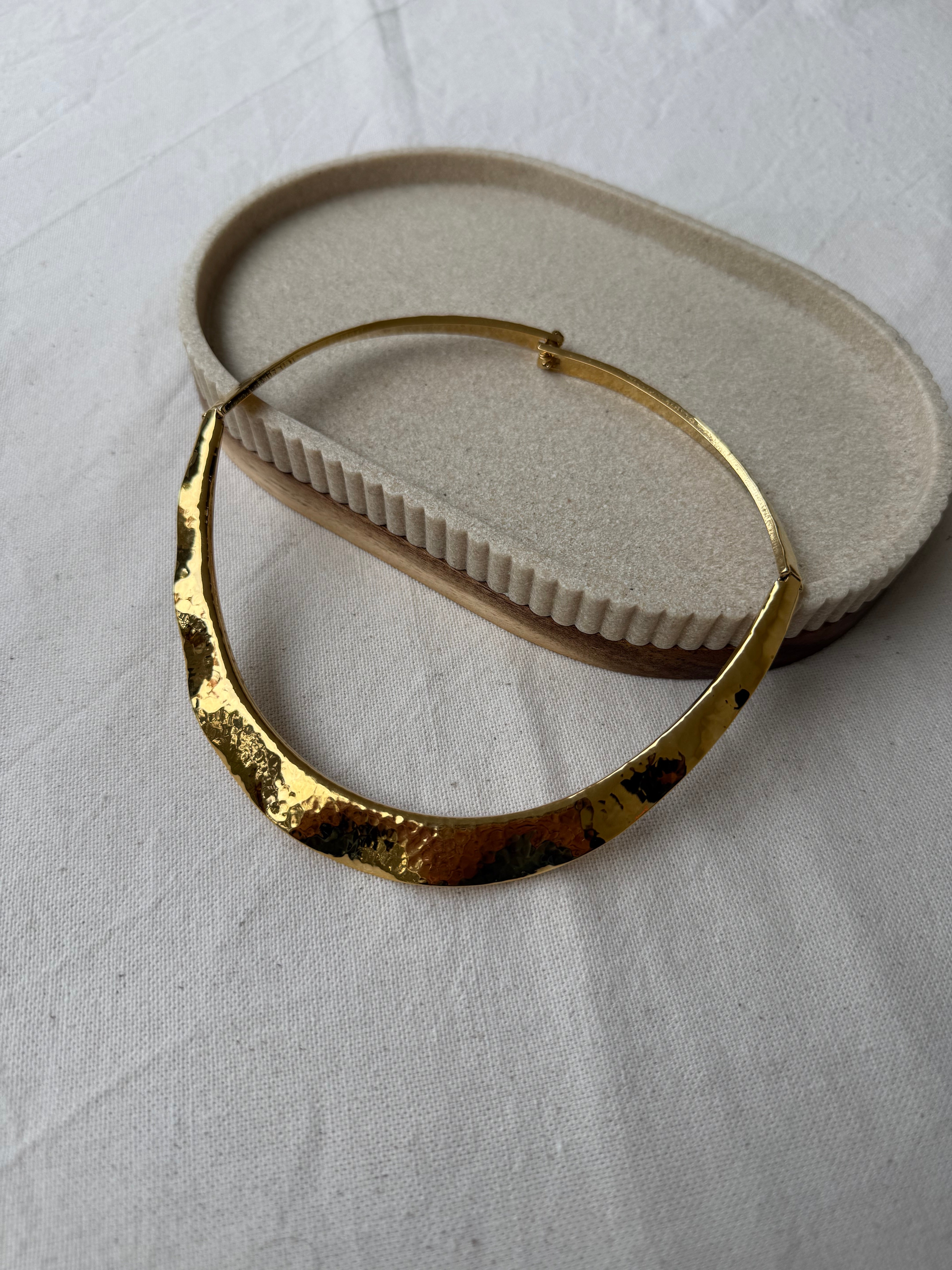 Collier Monet vintage - Torque ondulé et martelé