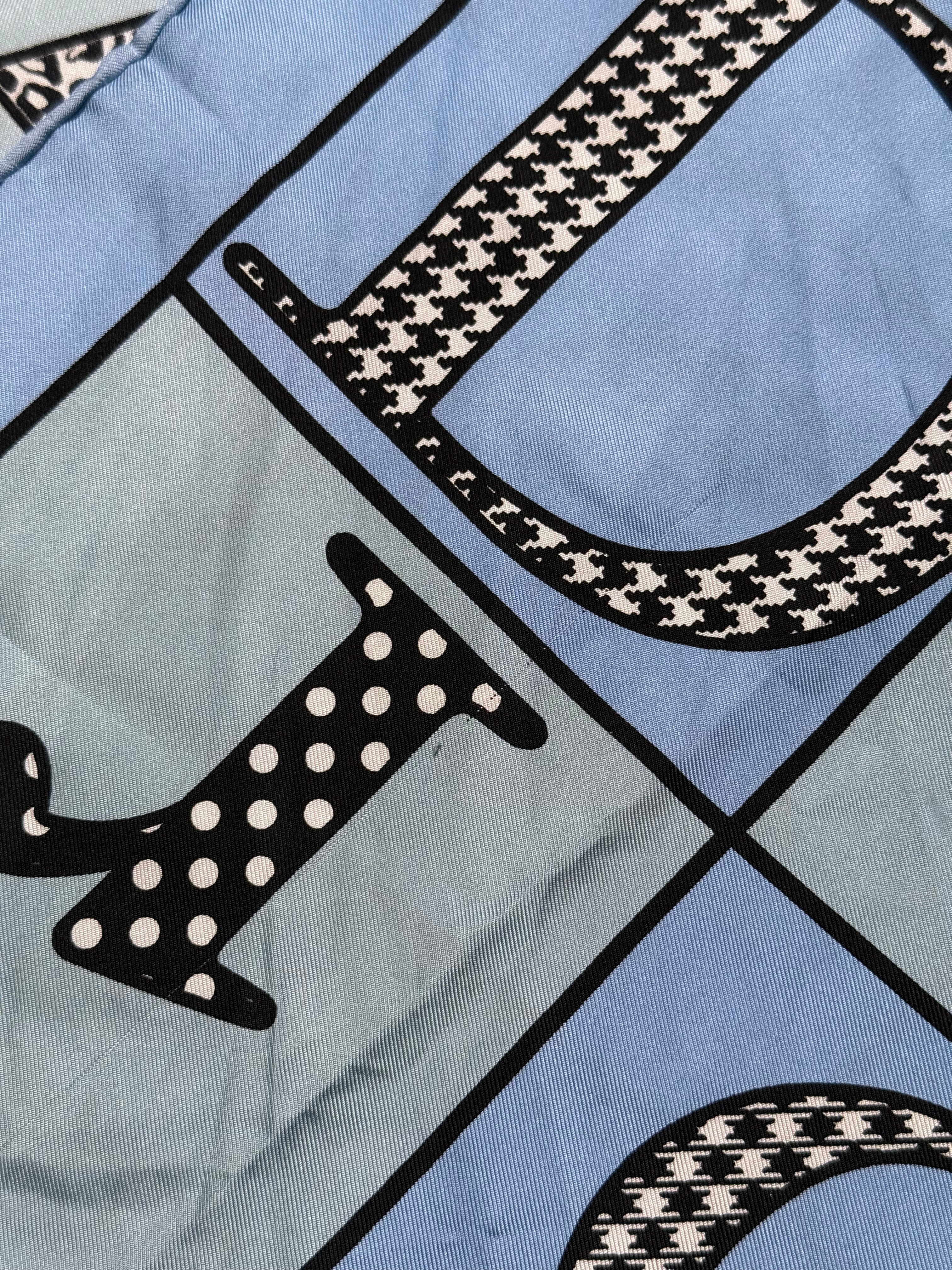 Christian Dior scarf – Dior lettering on a blue background