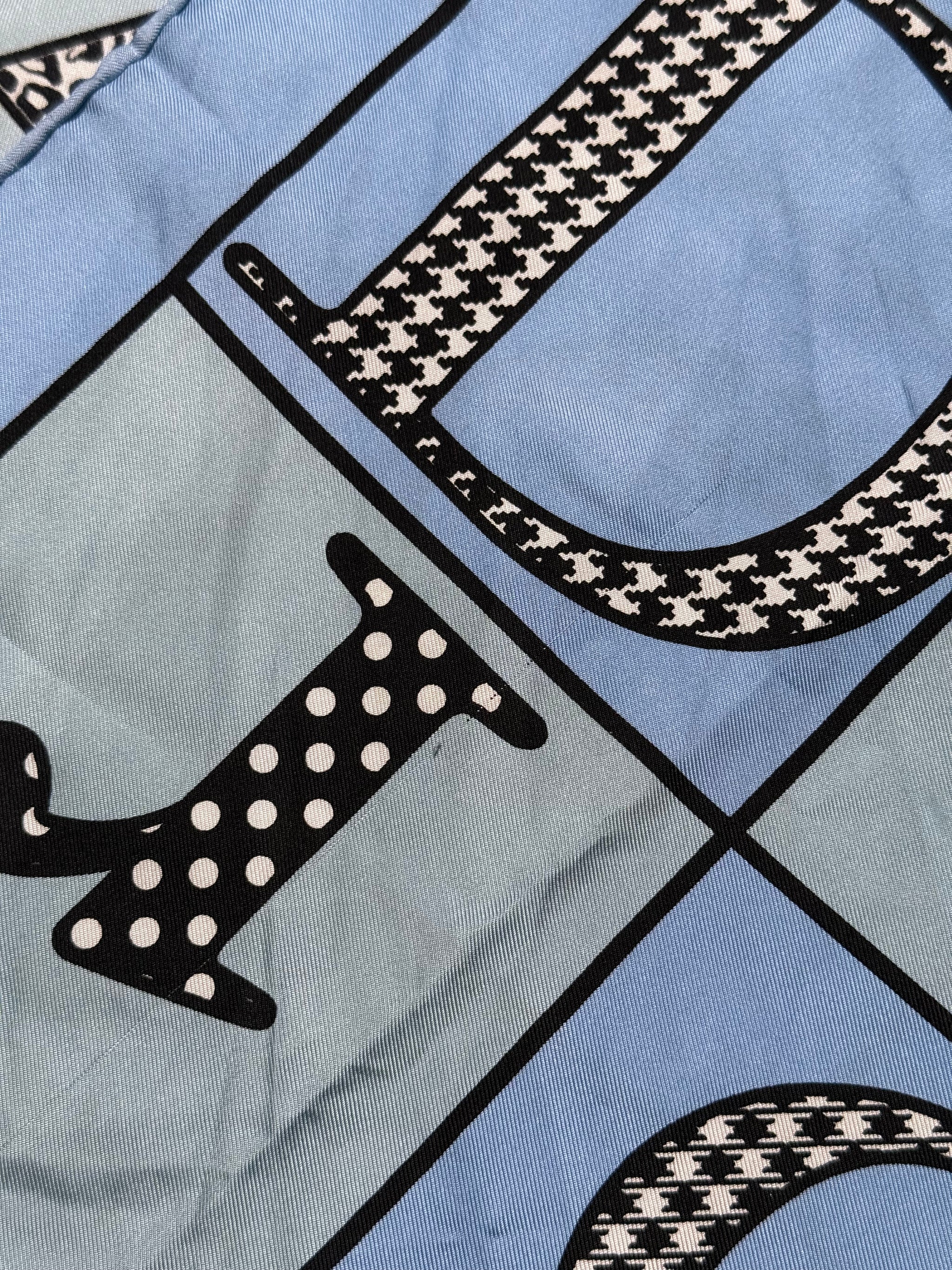 Christian Dior scarf – Dior lettering on a blue background