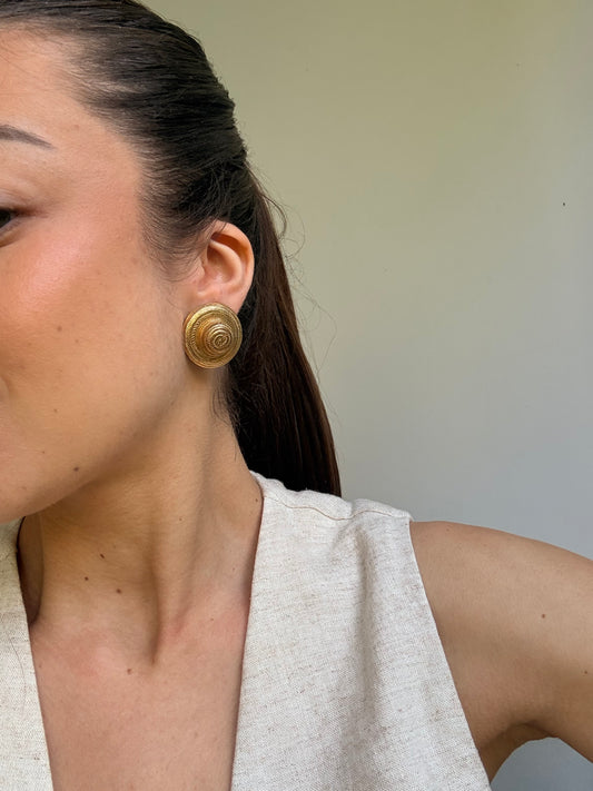 Boucles d’oreilles Nina Ricci vintage - Chapeaux dorés