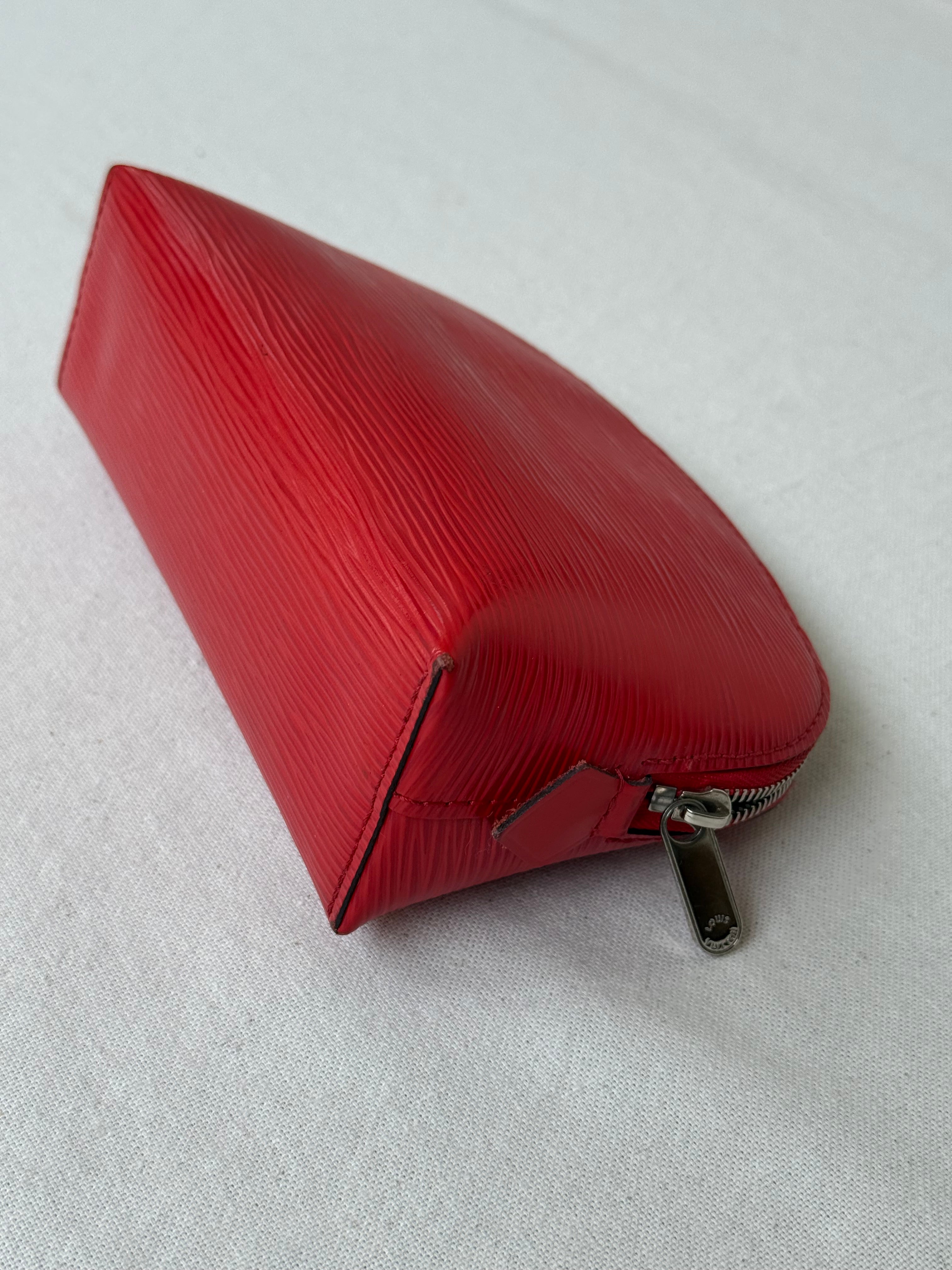Trousse cosmétiques Louis Vuitton vintage - Cuir épi rouge PM