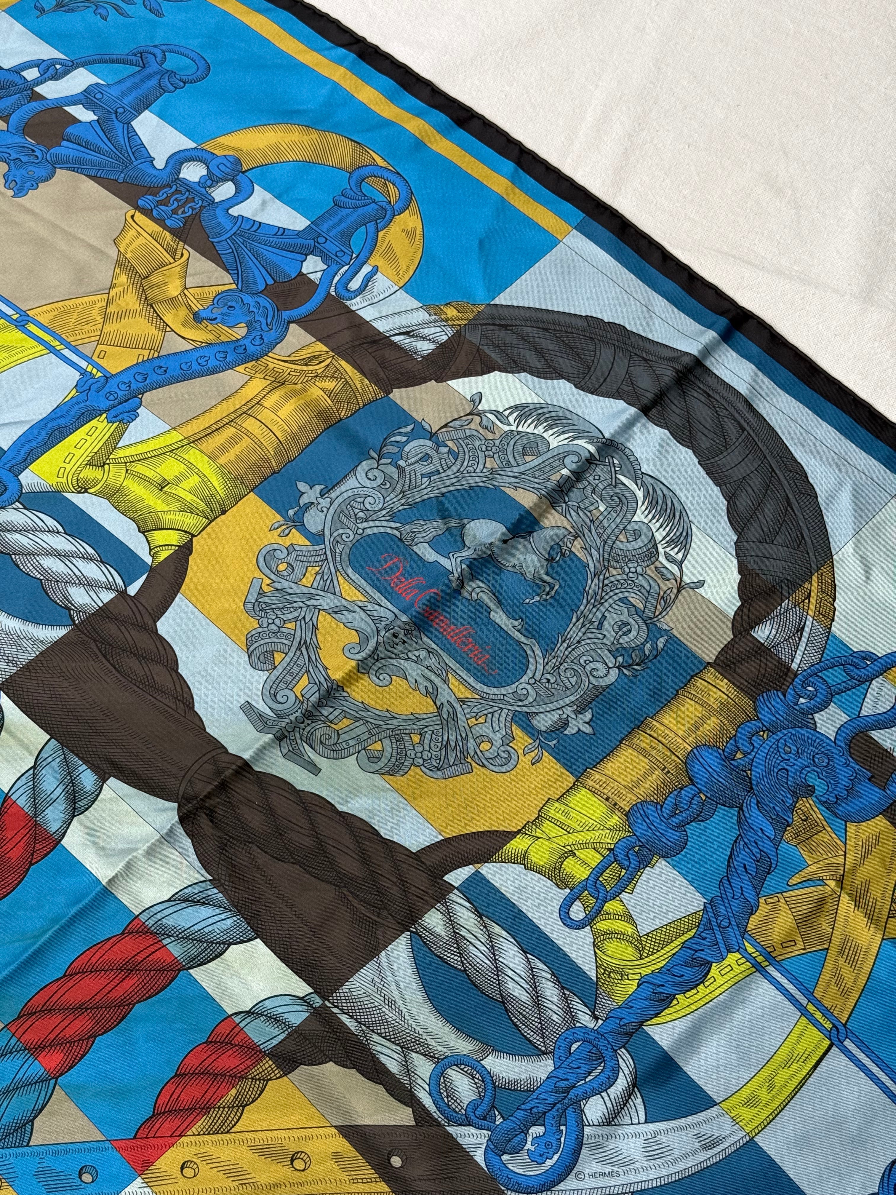 Foulard Hermès double face – Modèle Della cavalleria