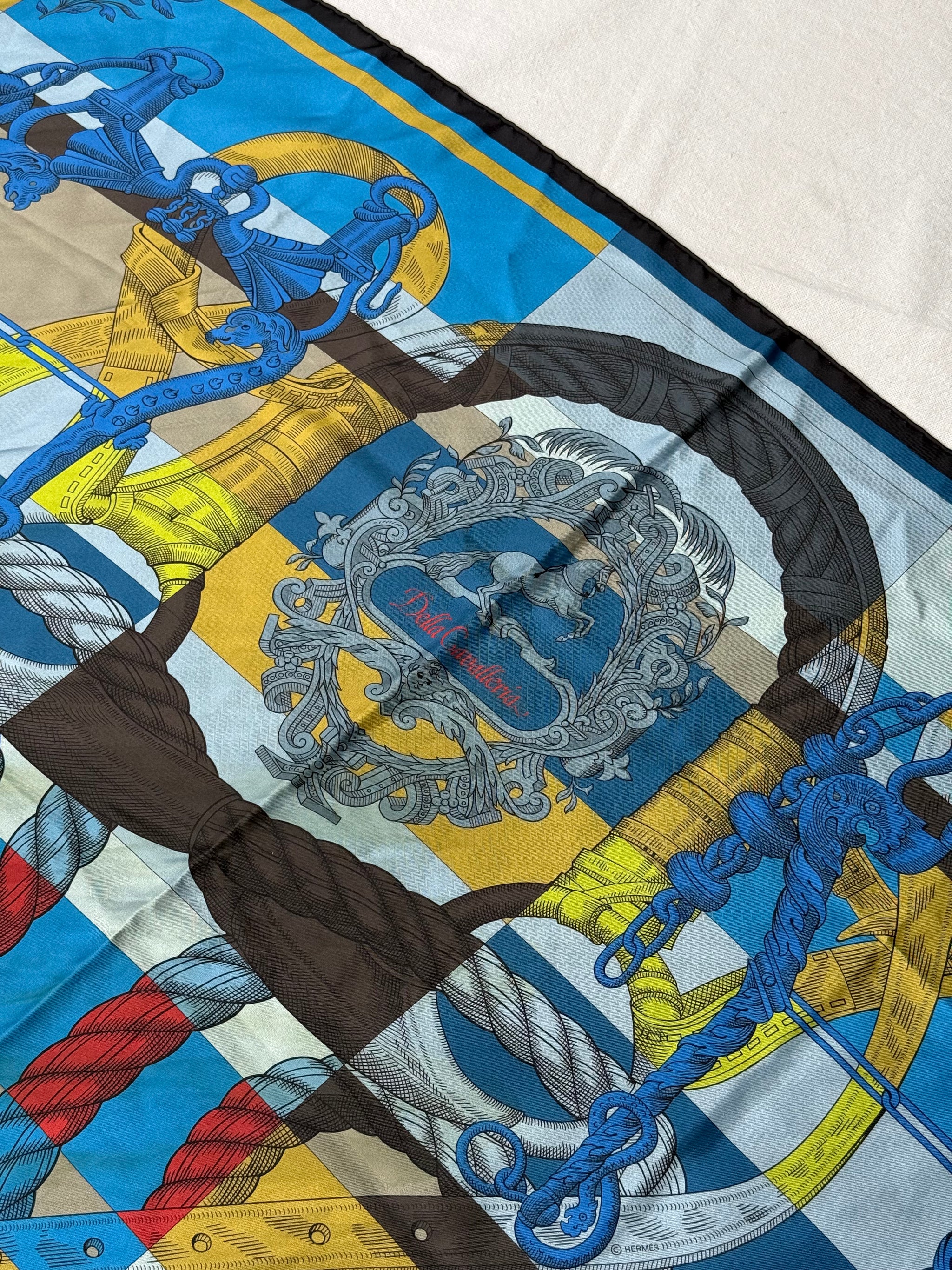 Foulard Hermès double face – Modèle Della cavalleria