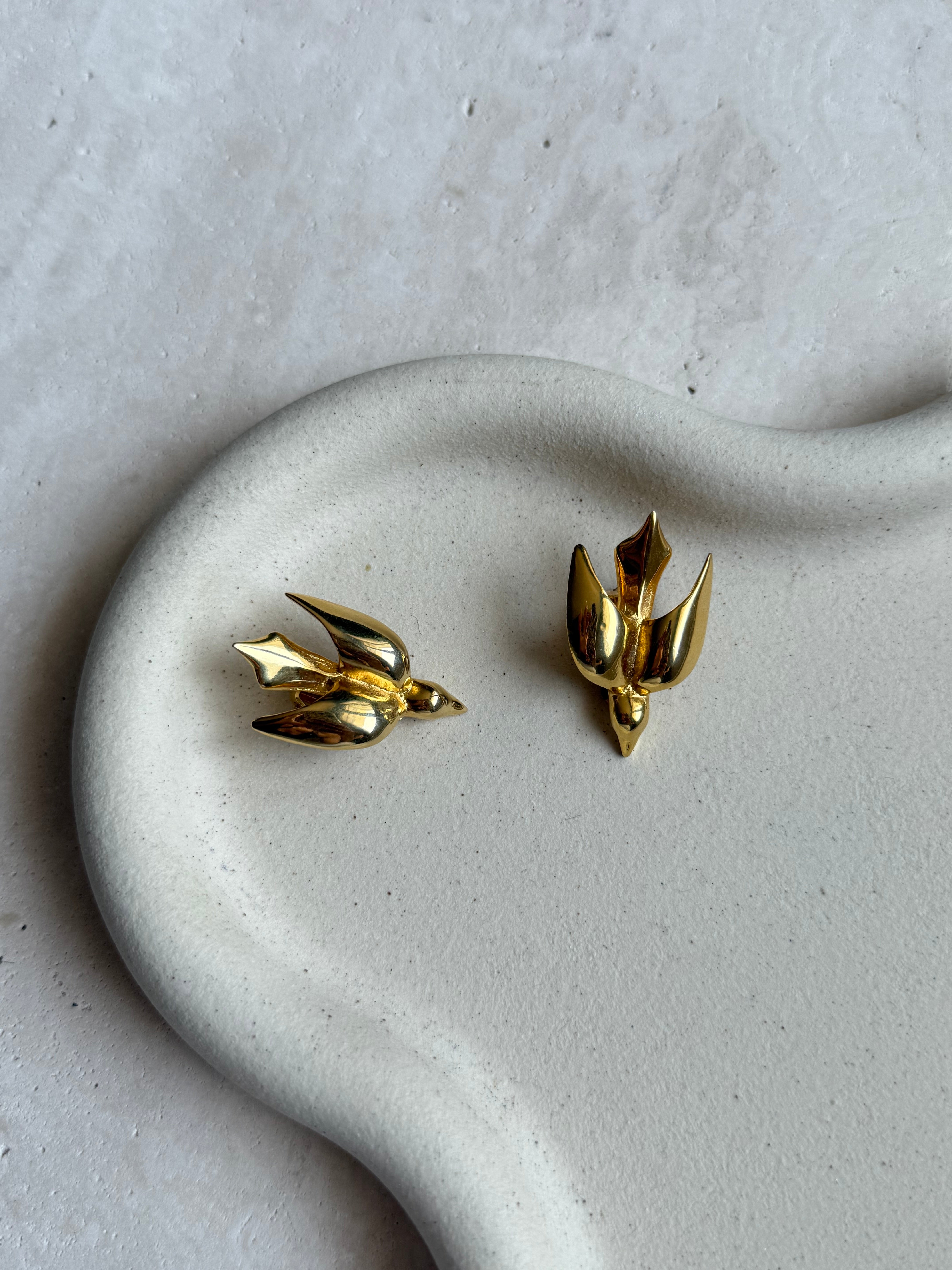 Boucles d’oreilles Guy Laroche vintage - Oiseaux dorés