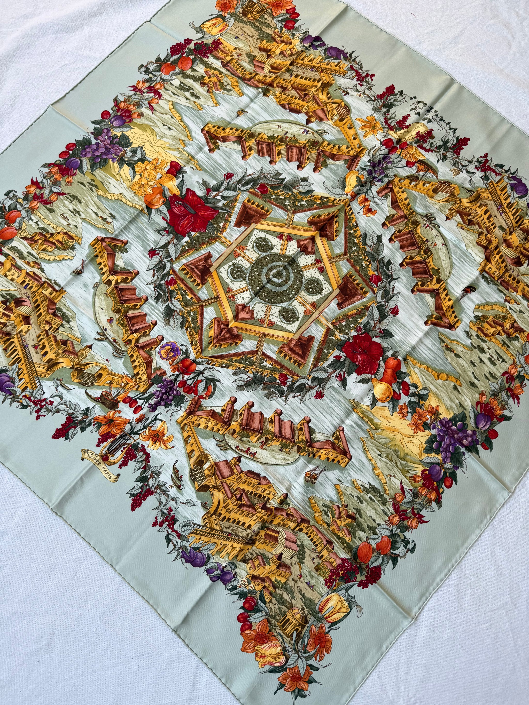 Foulard Hermès – Modèle Au pays de Cocagne