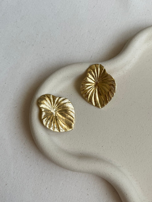 Boucles d’oreilles vintage - Feuilles dorées