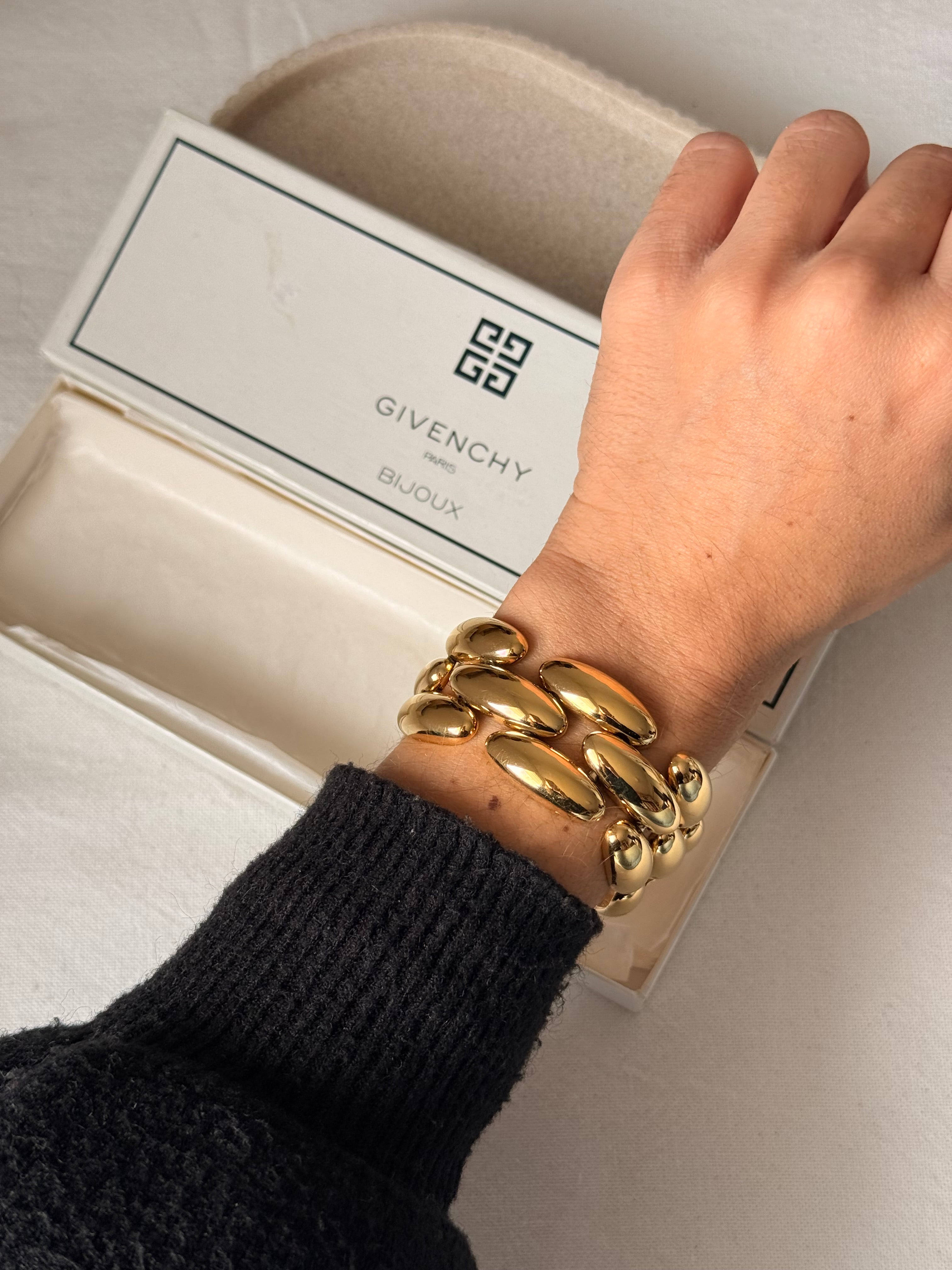 Bracelet Givenchy vintage - Maille XXL dorée