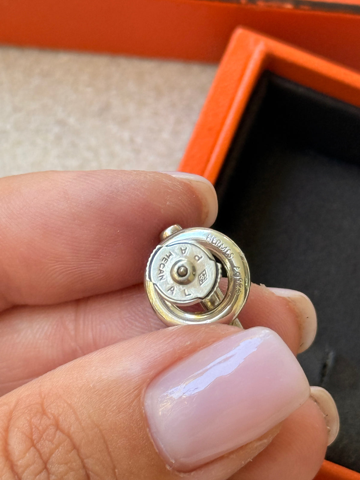Boucles d’oreilles Hermes - Modèle Chaîne d’Ancre en argent