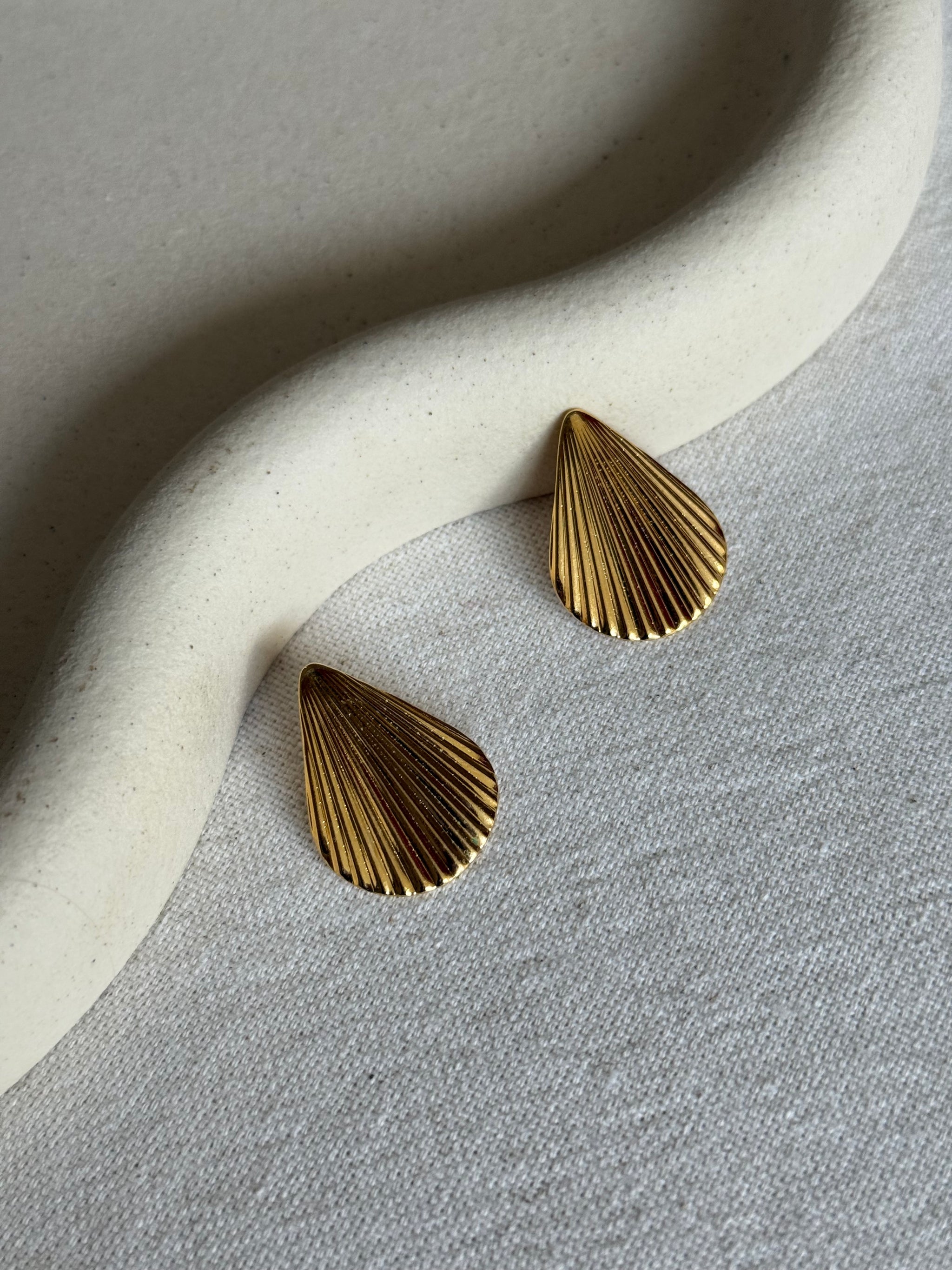 Boucles d’oreilles vintage - Feuilles dorées