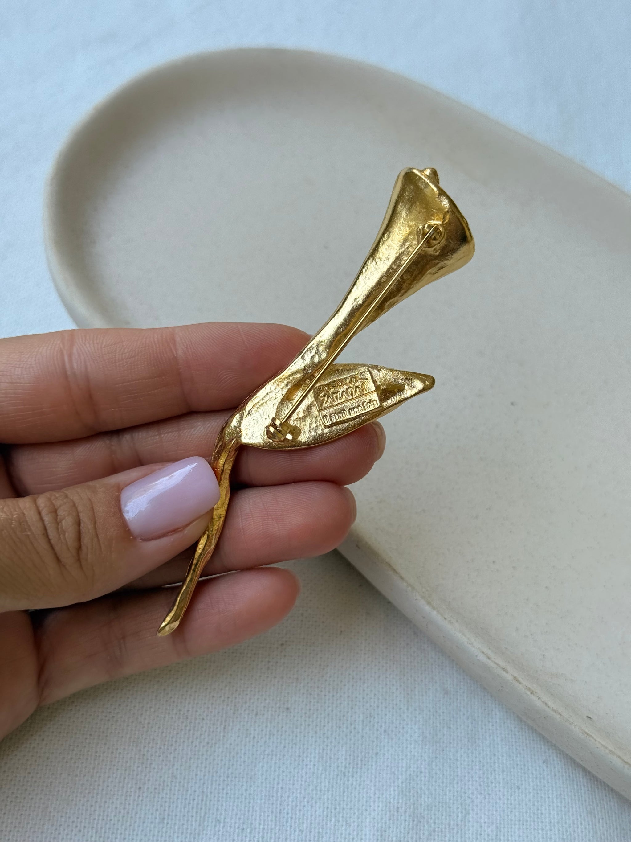Broche Il Était Une Fois vintage - Rose dorée