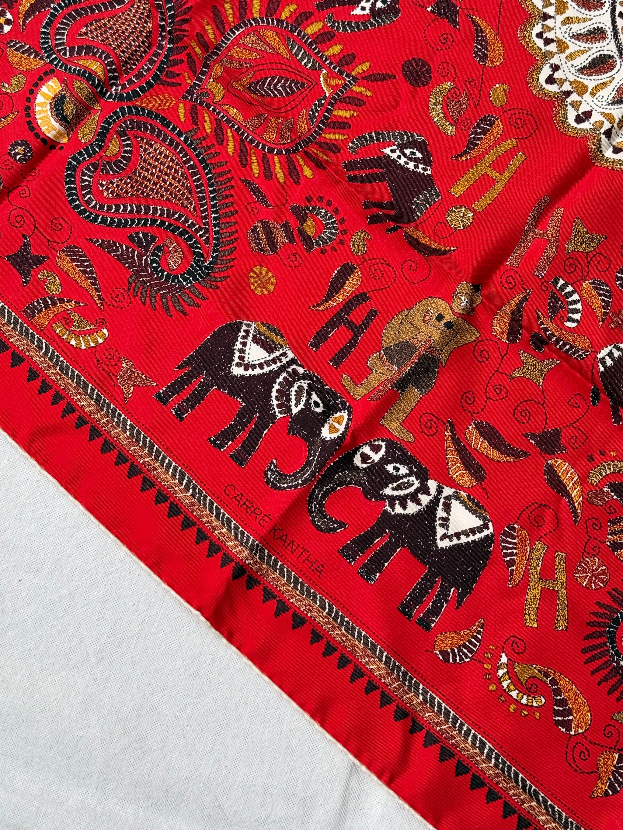 Foulard Hermès – Modèle Carré Kantha (rare)
