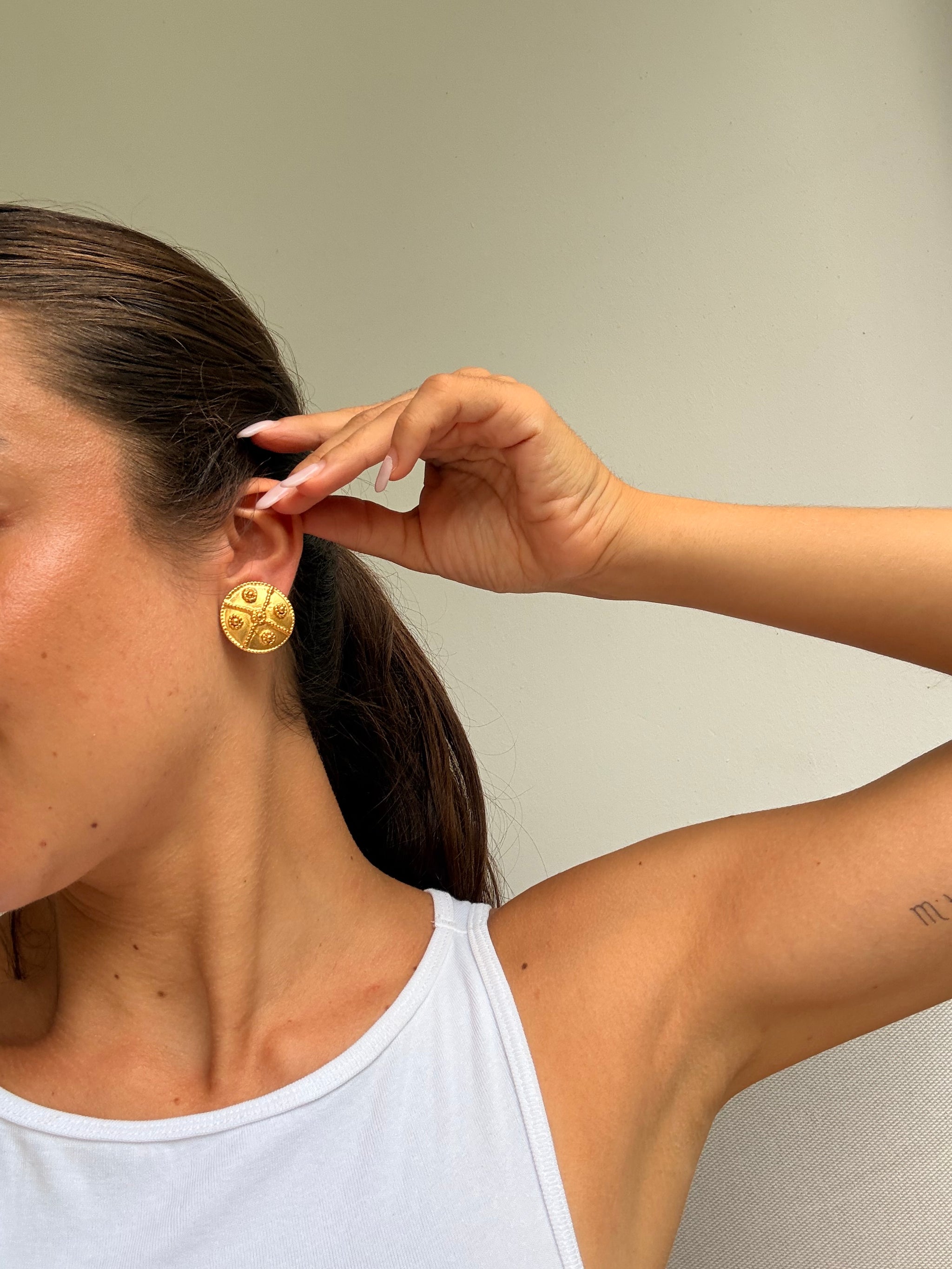 Boucles d’oreilles Anica vintage - Motifs floraux