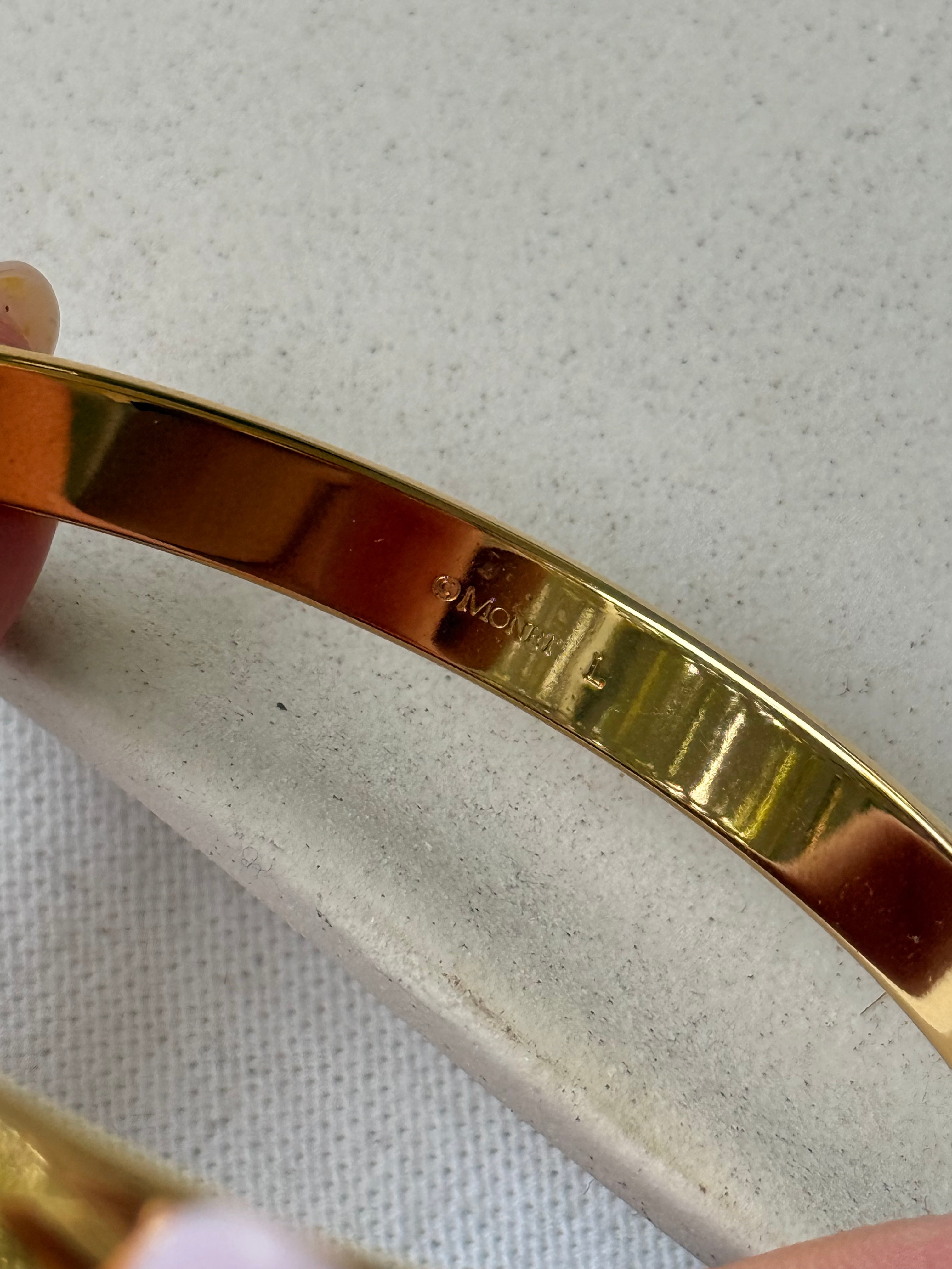 Bracelet Monet vintage - Jonc doré