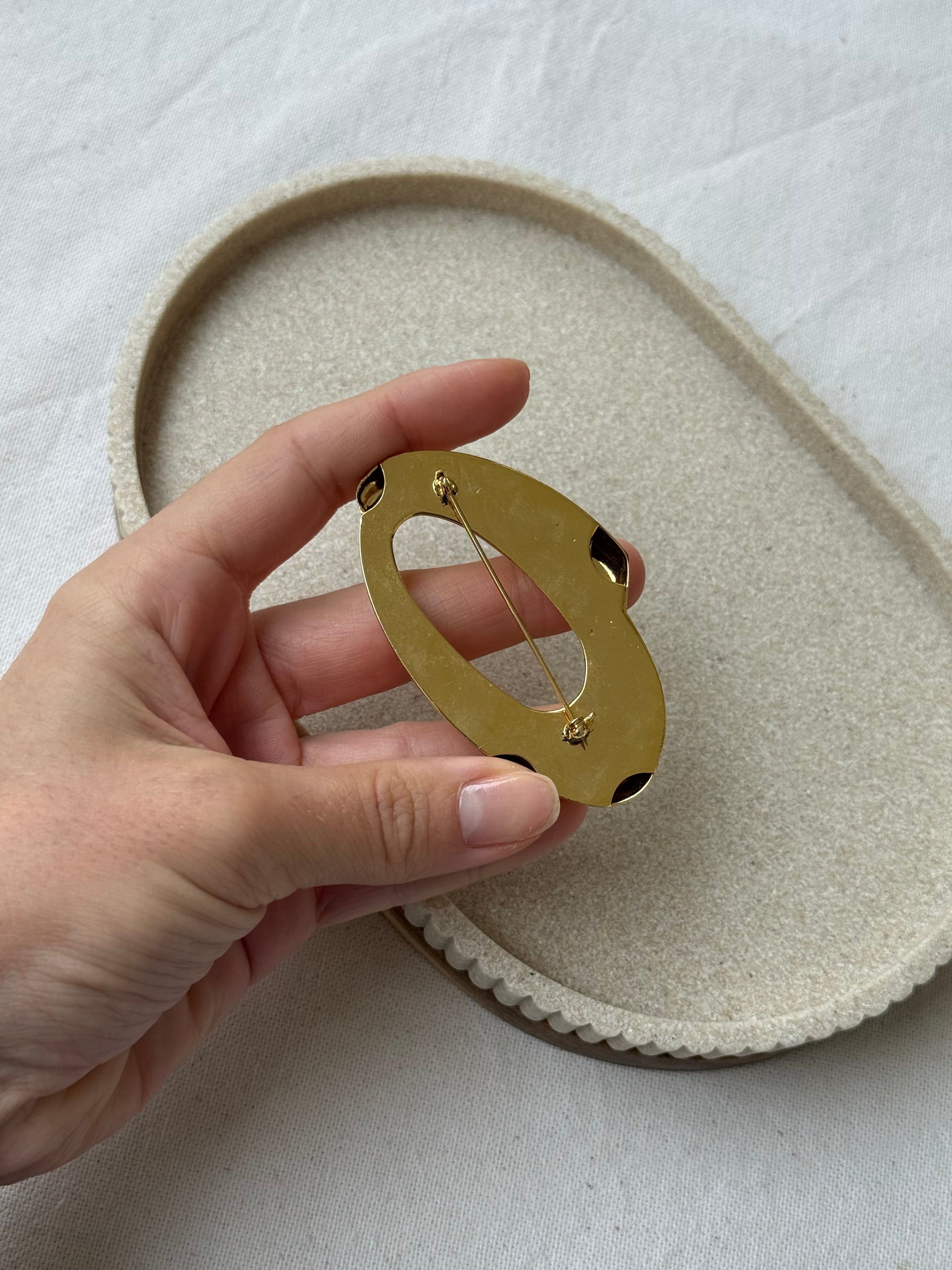 Broche vintage - Ovale structurale