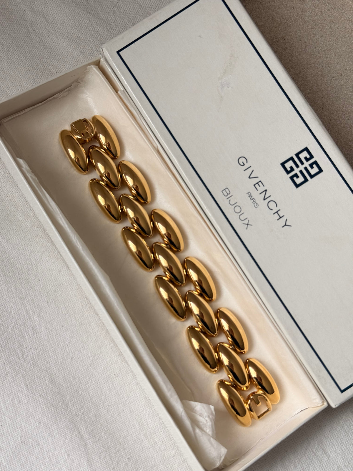Bracelet Givenchy vintage - Maille XXL dorée