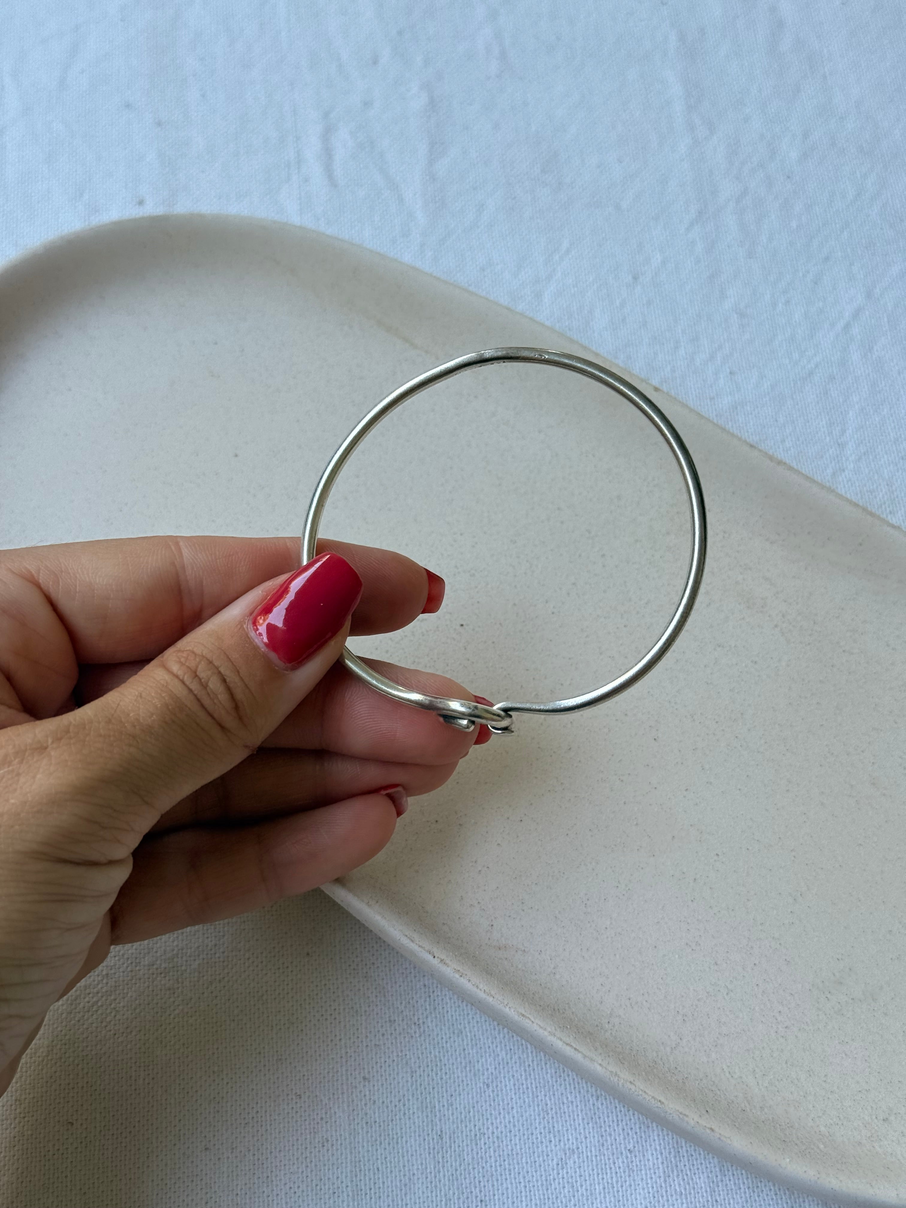 Jonc vintage nœud en argent 925