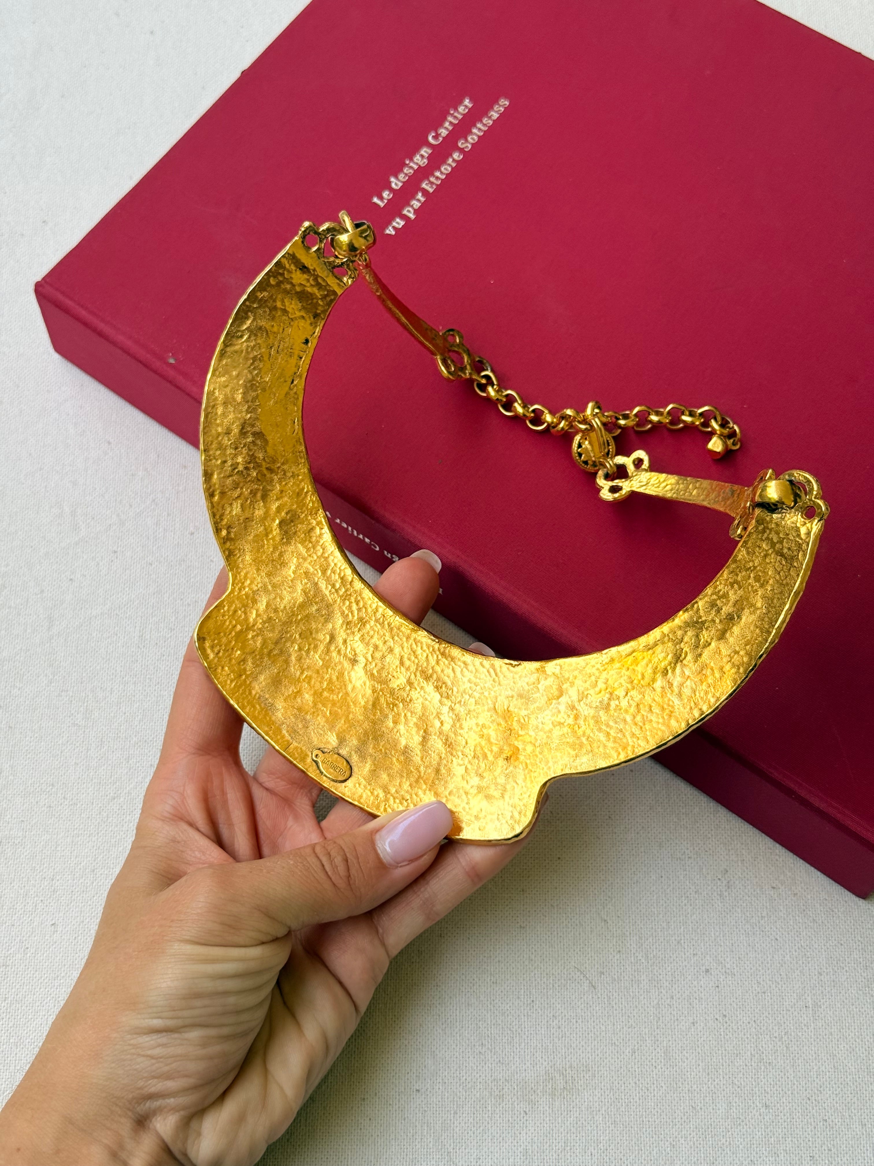 Collier Barrera vintage - Plastron doré