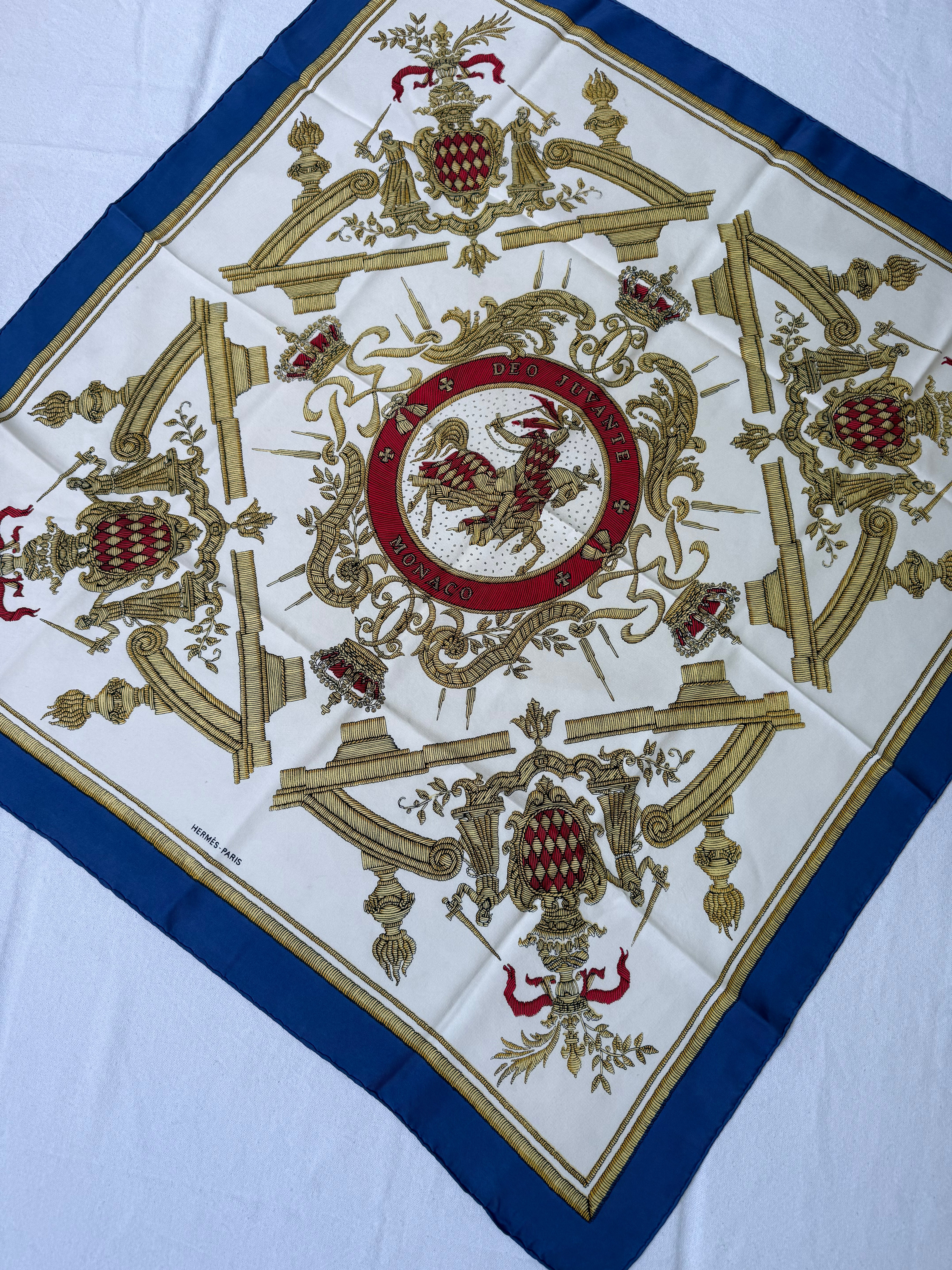 Foulard Hermès - Modèle Deo Juvante Monaco