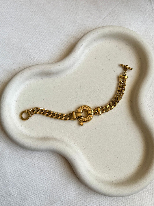 Bracelet Agatha vintage - Maille dorée