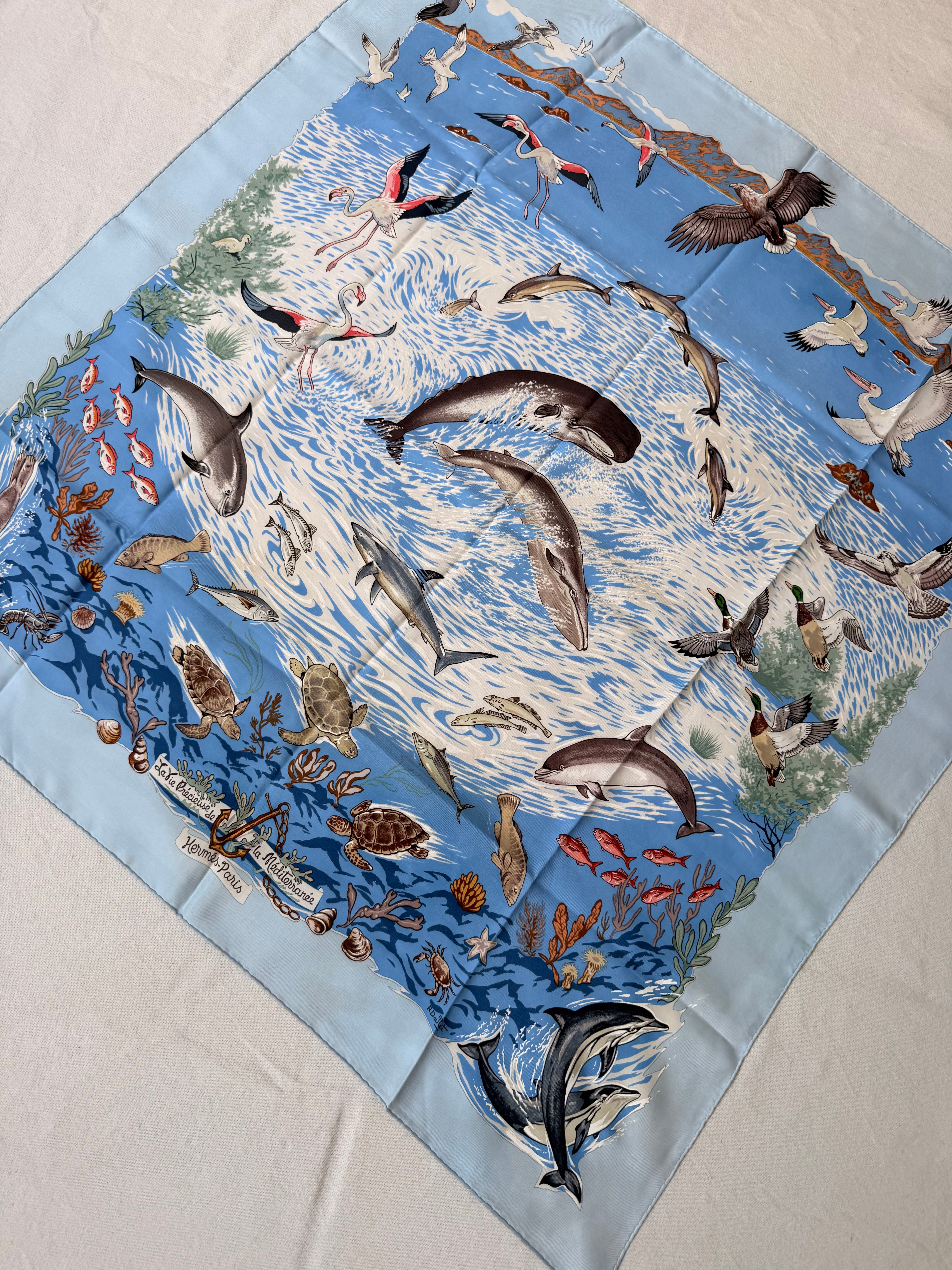 Foulard Hermès – Modèle La vie précieuse de la Méditerranée