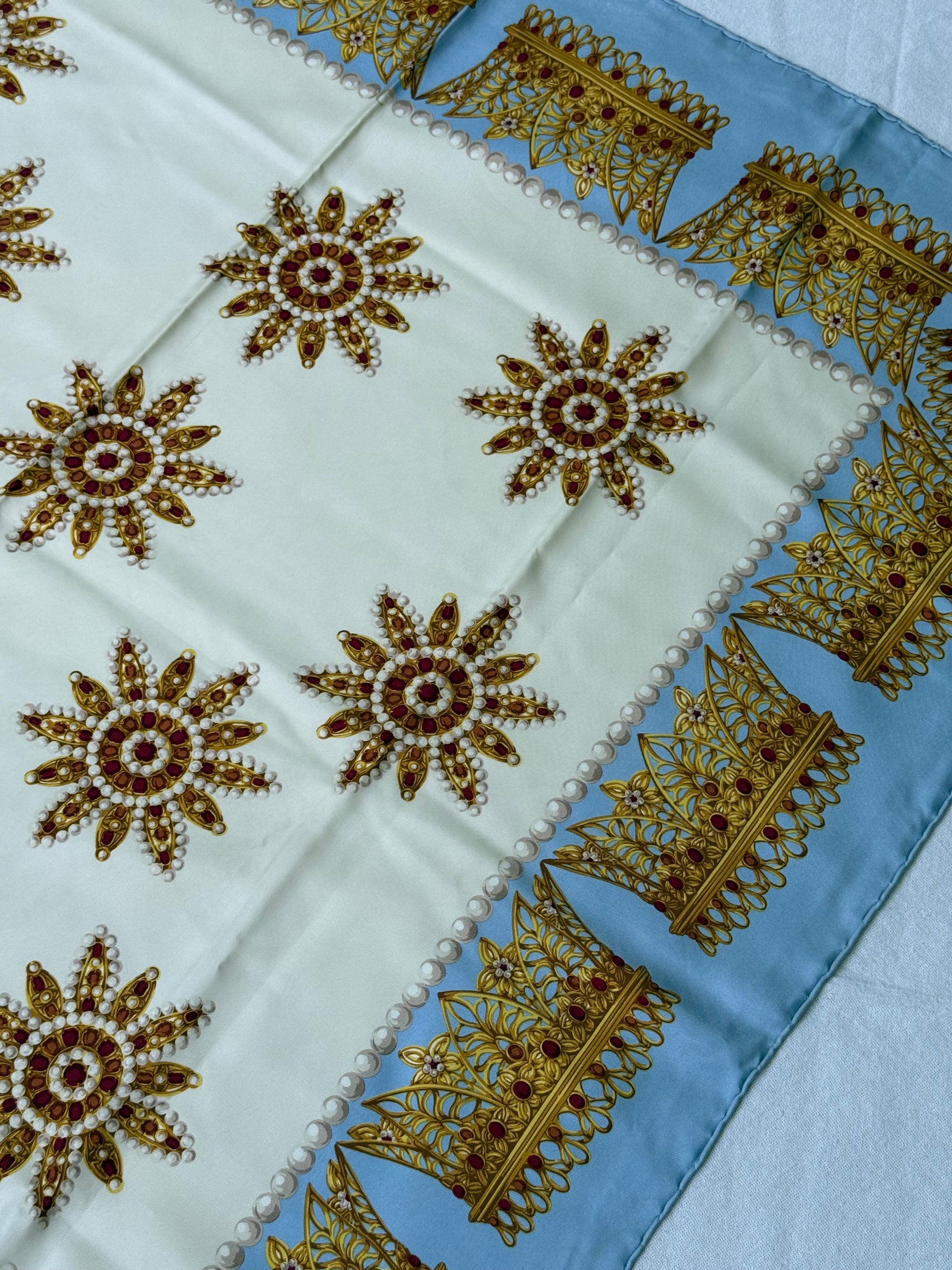 Christian Dior Scarf – Jewel and crown motifs