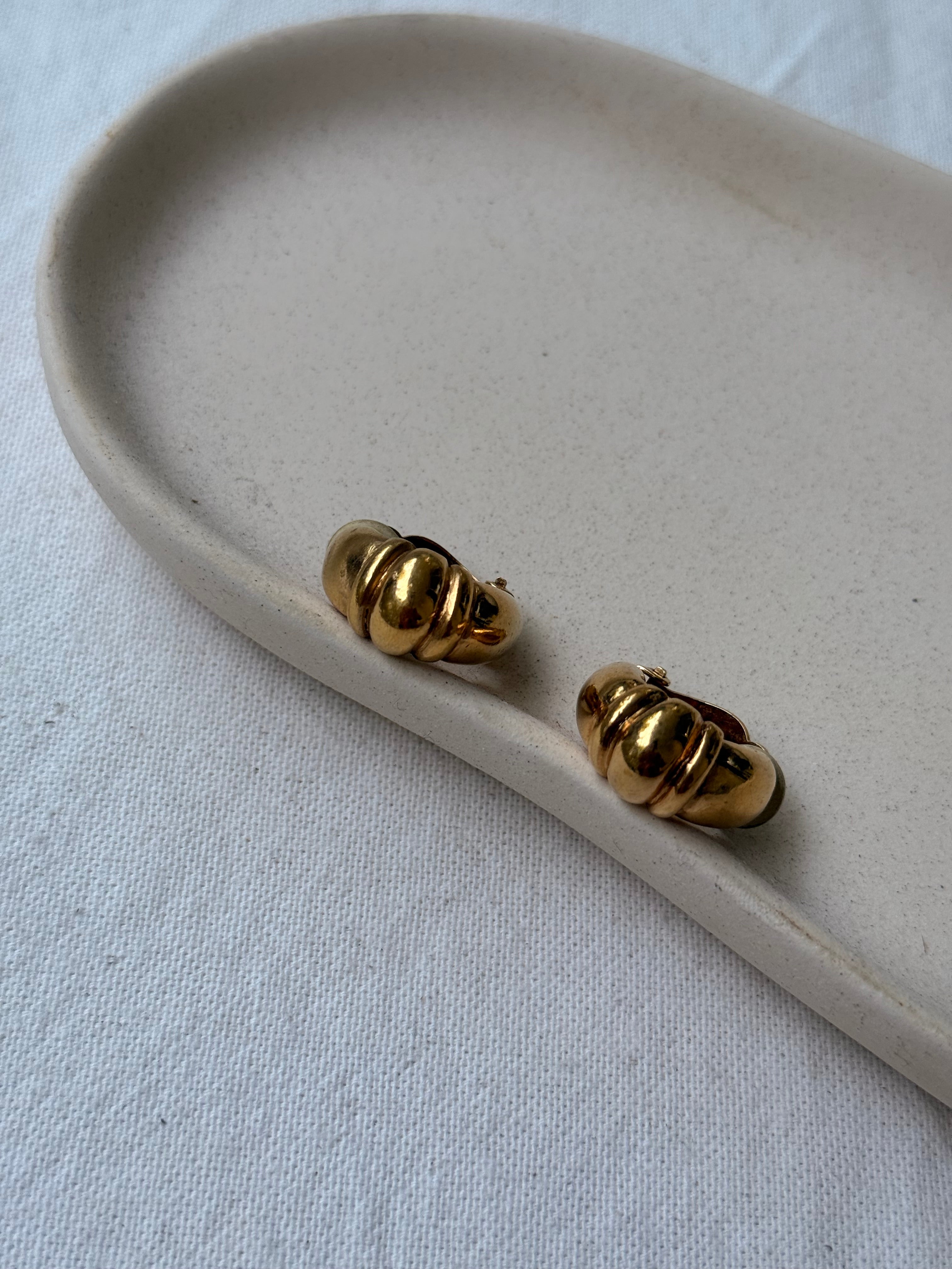 Boucles d’oreilles Agatha vintage - Créoles dorées