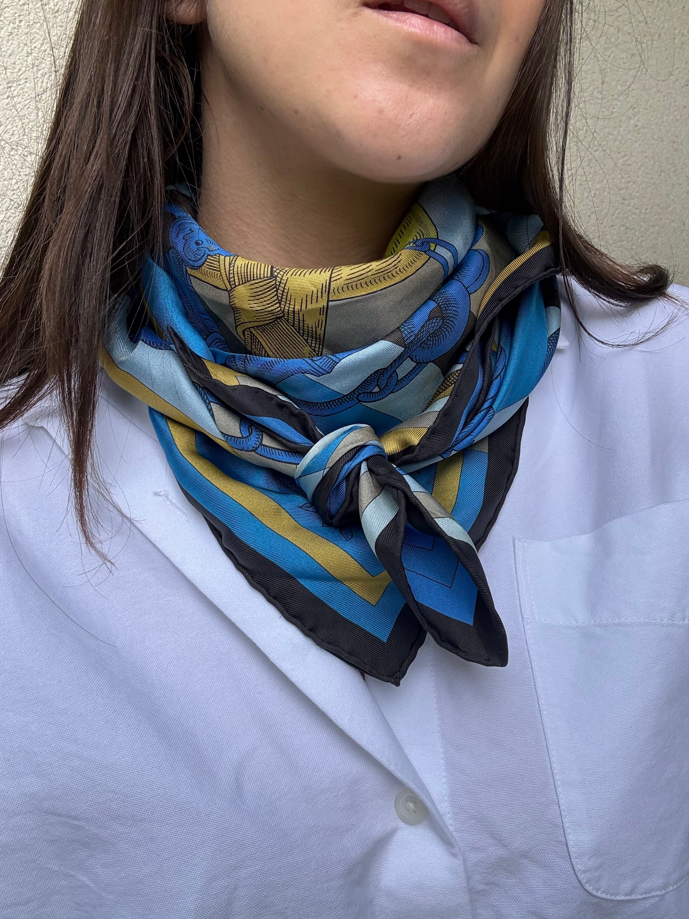 Foulard Hermès double face – Modèle Della cavalleria