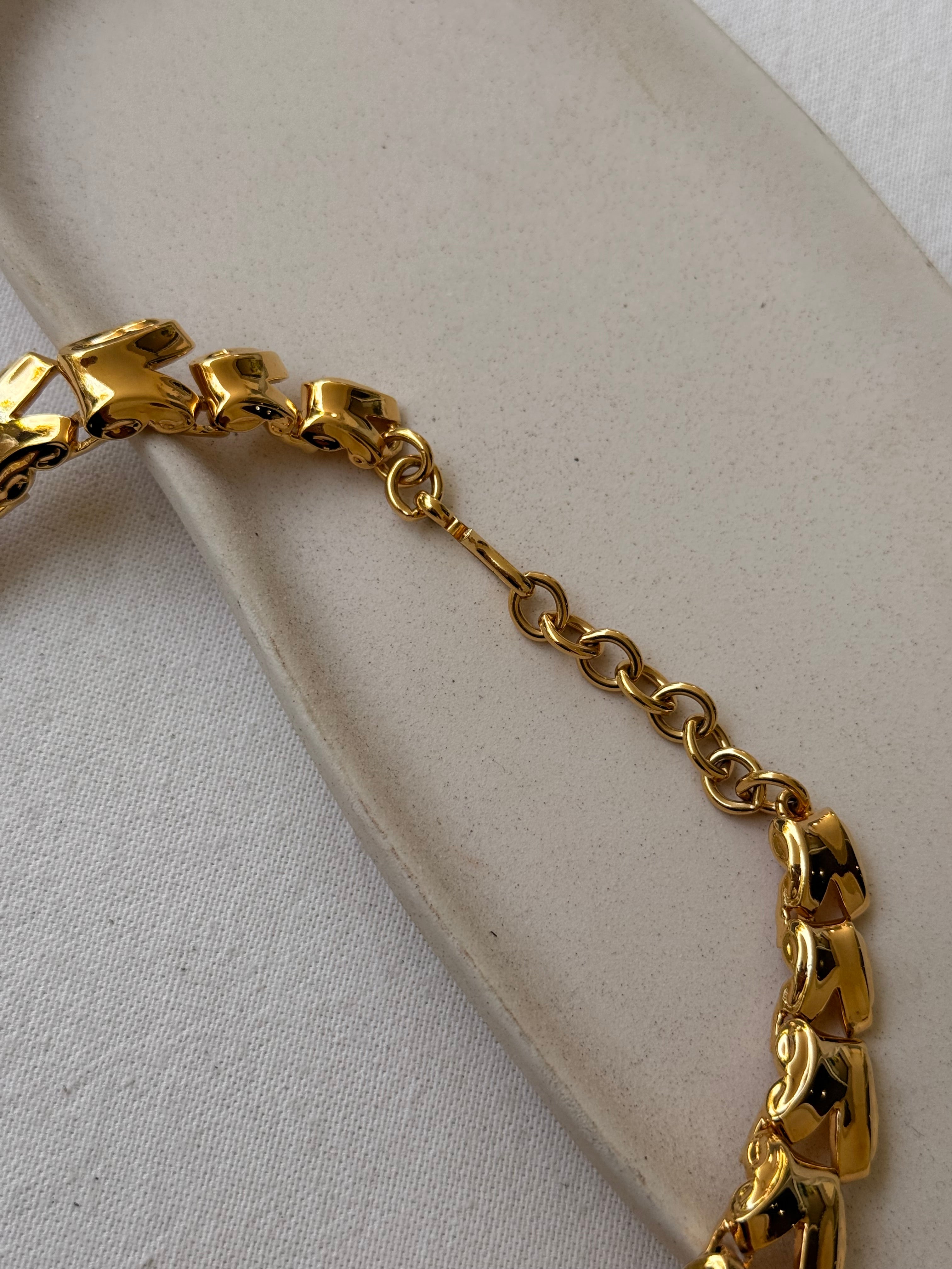 Collier Monet vintage - Maillons sculpturaux