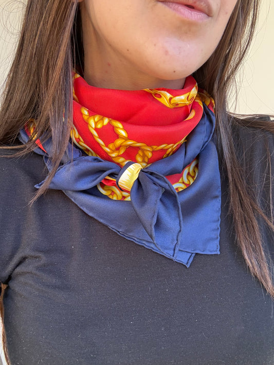 Celine Scarf – Chains and Medallions