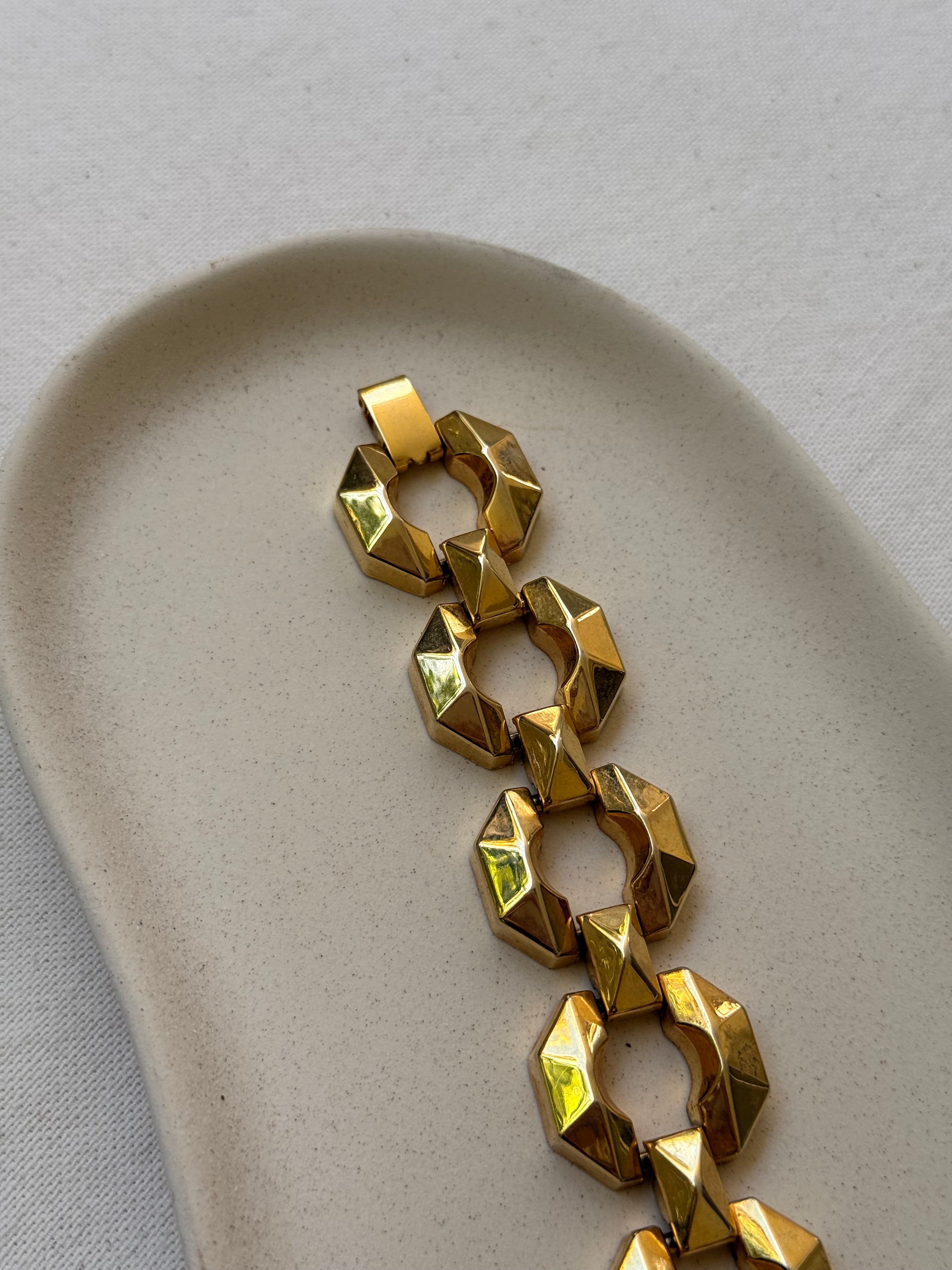 Bracelet vintage - Maillons géométriques